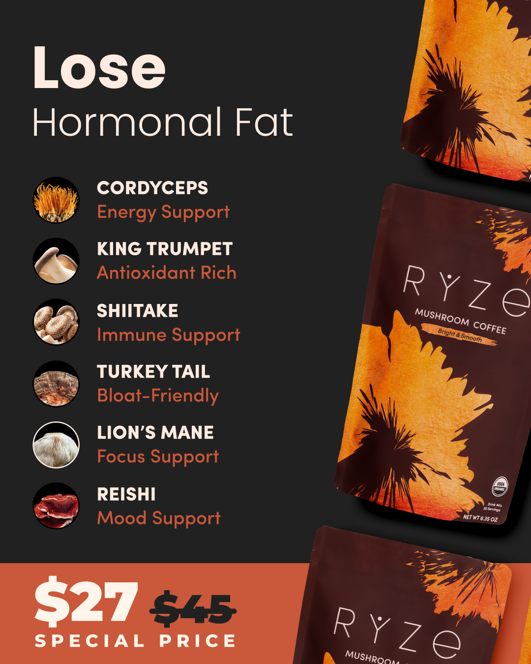 RYZE Superfoods Facebook ad