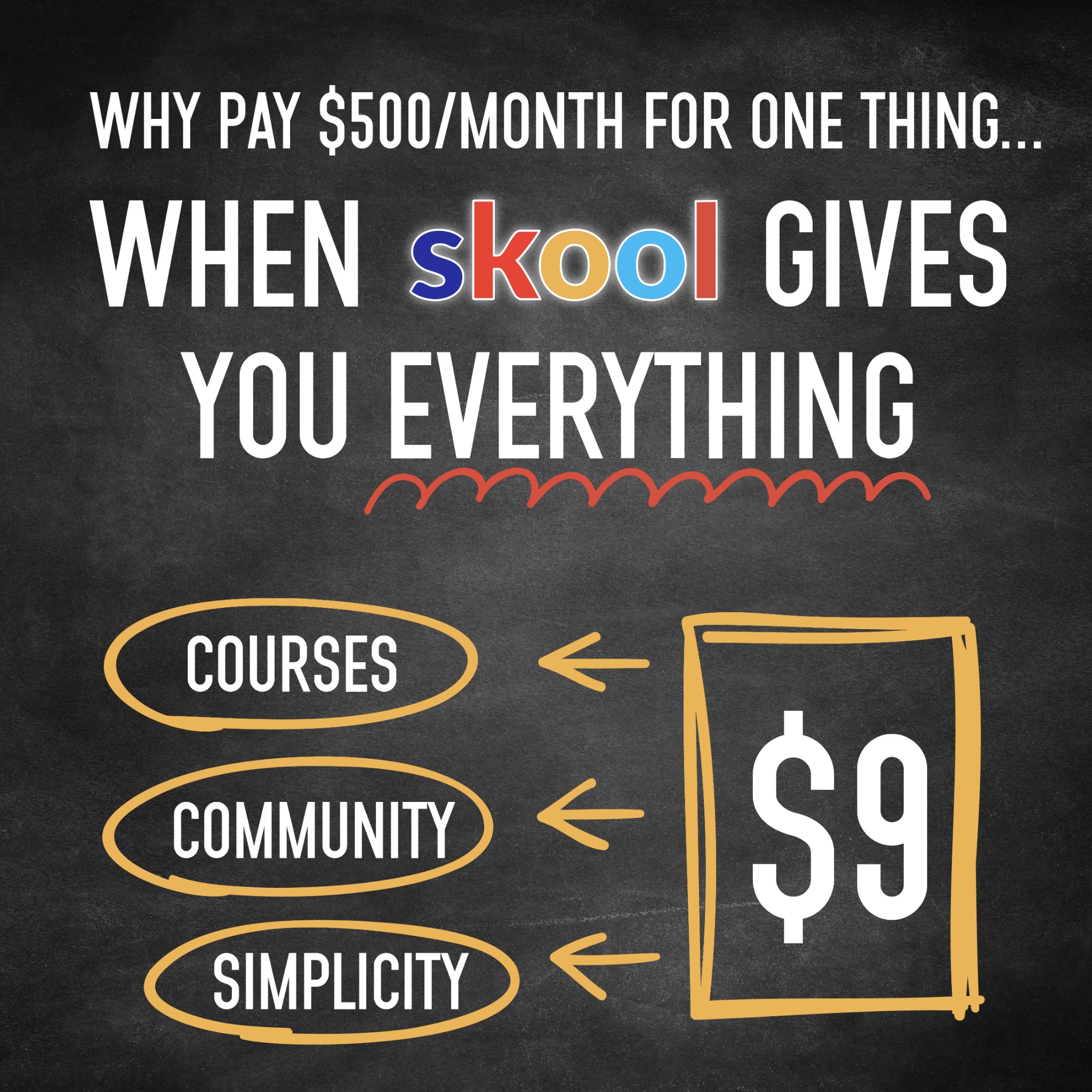 Skool Facebook ad