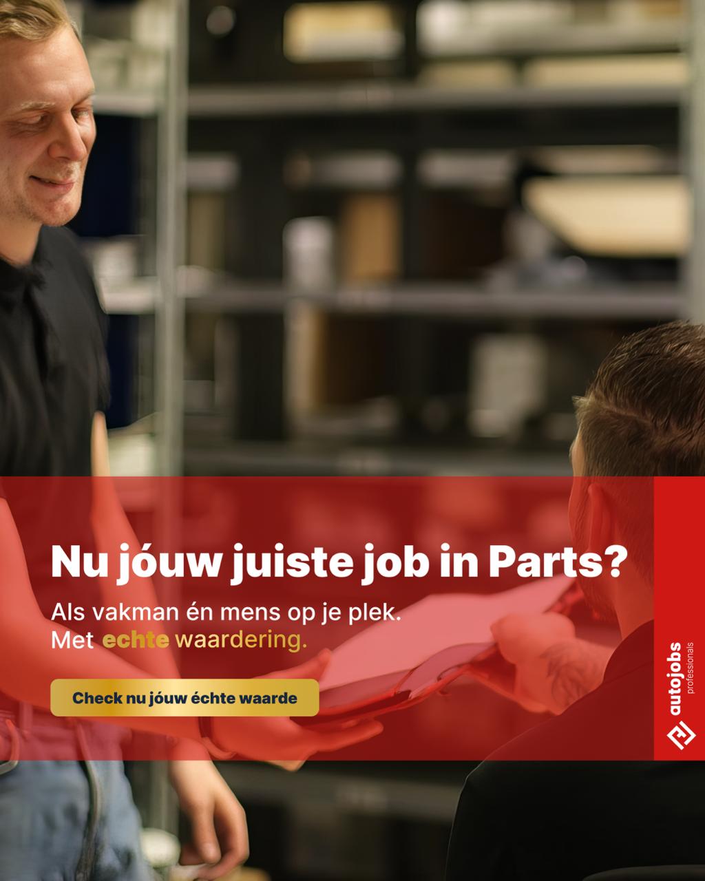 AutoJobs Professionals Facebook ad: Ken je waarde.