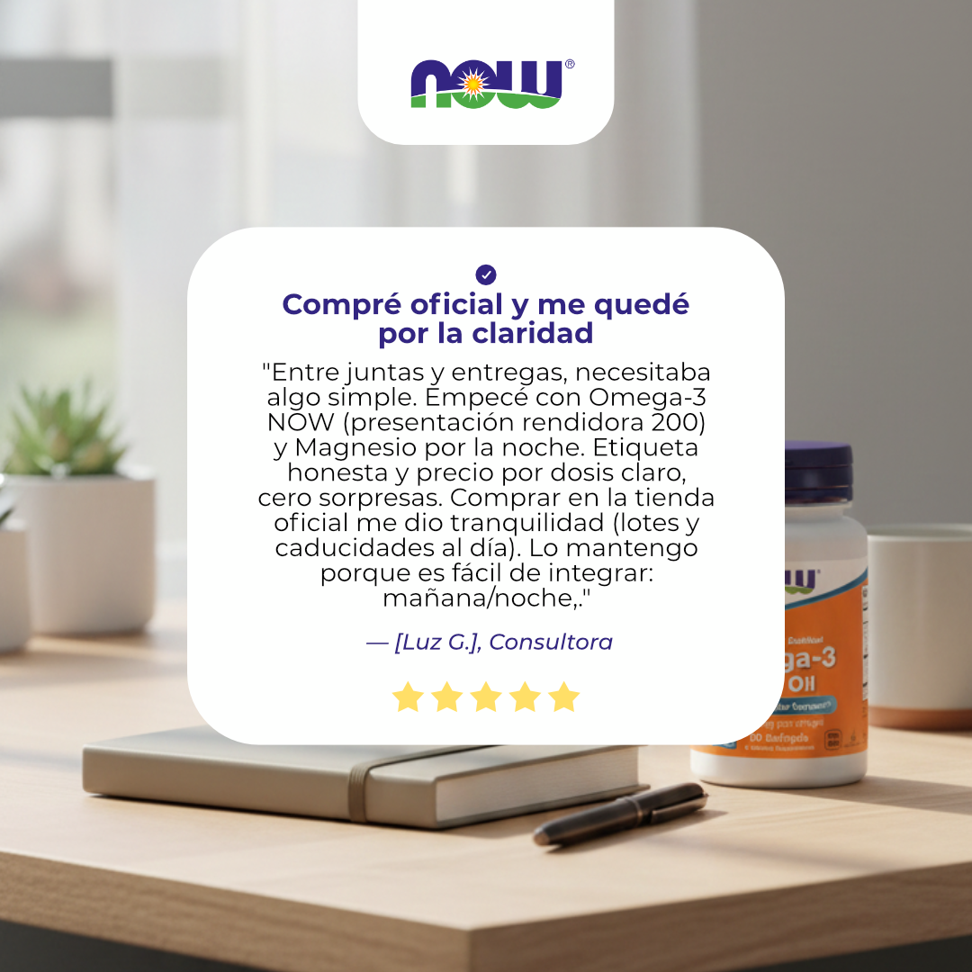 Now Foods México Facebook ad: Calidad real