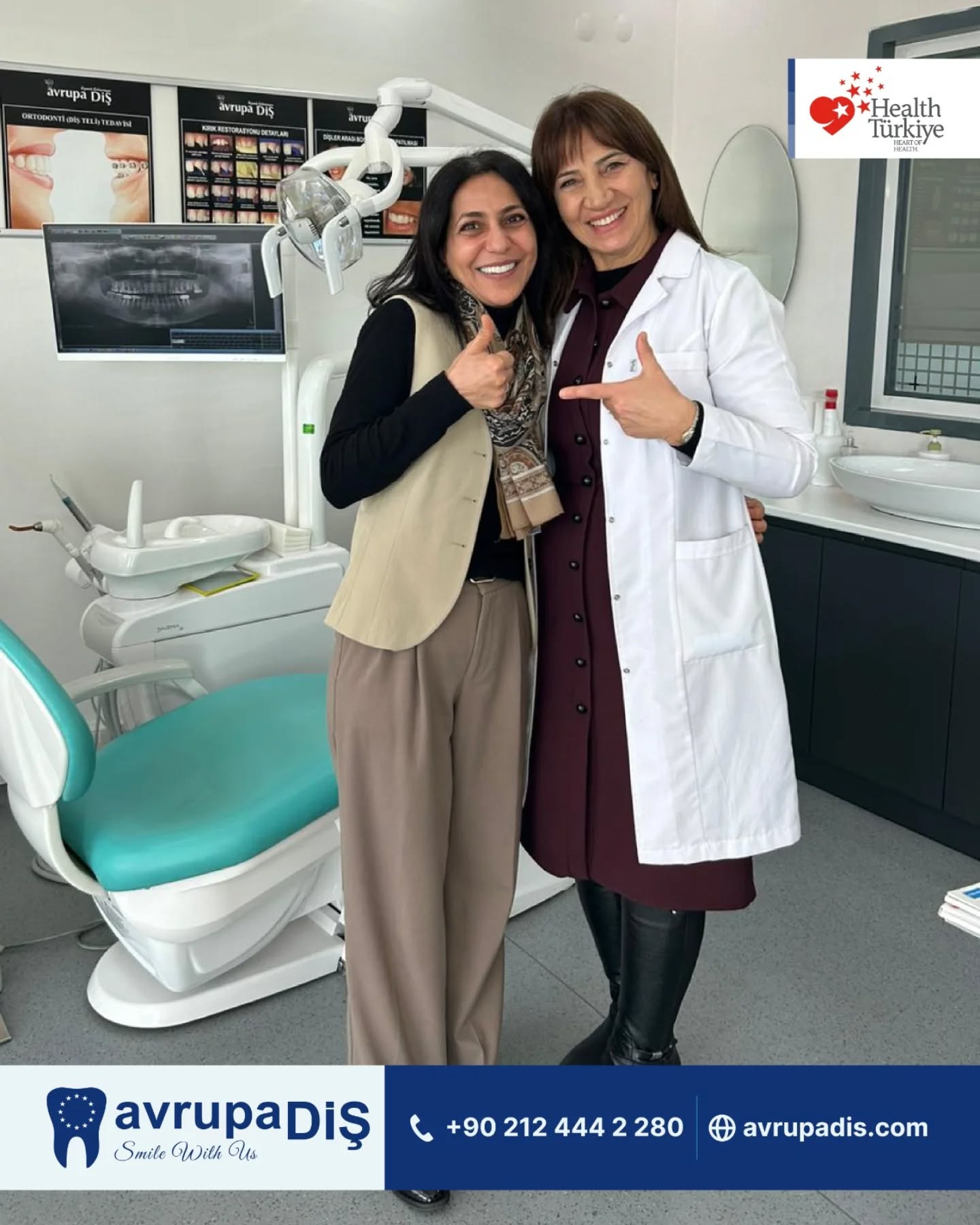 Europe Dental Clinics Facebook ad: Our valued patient Ms.