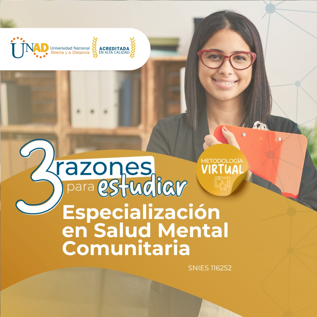 Universidad Nacional Abierta y a Distancia - UNAD Colombia Facebook ad: ¡Cuidar la mente es transformar comunidades!