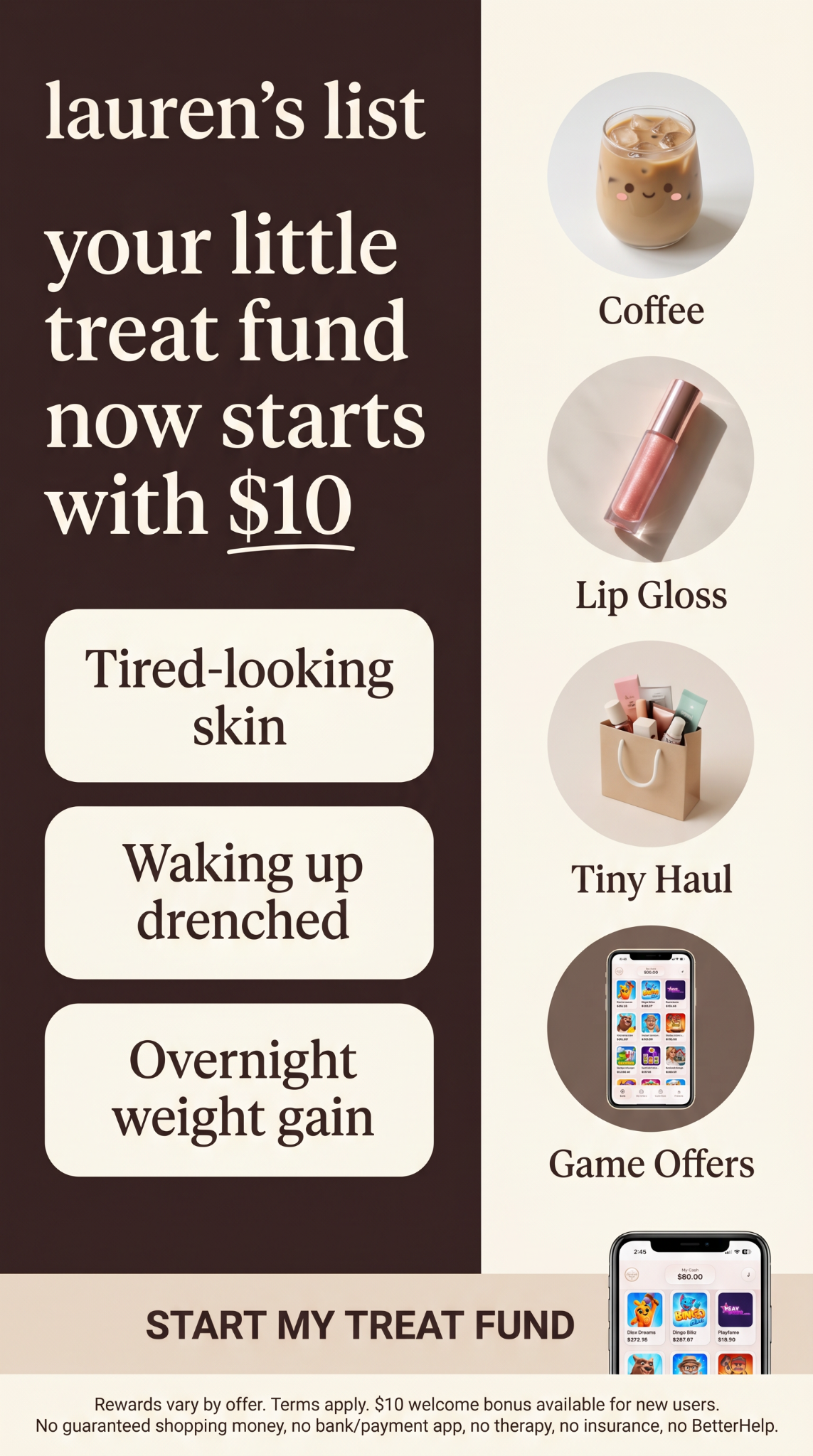Lauren Milley Facebook ad: Earn extra money from your phone