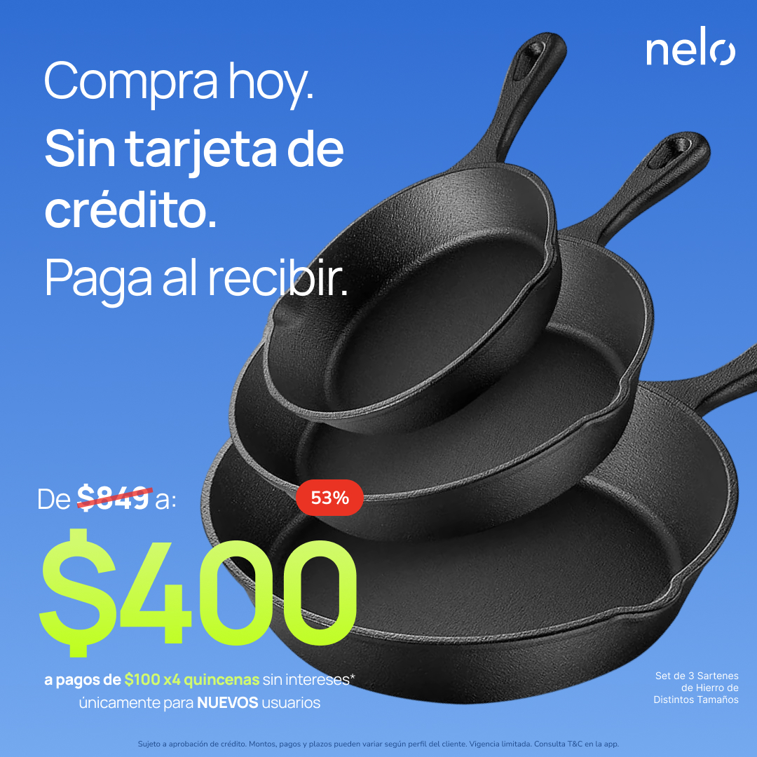Tienda Nelo Facebook ad: Sartenes de Hierro Fundido