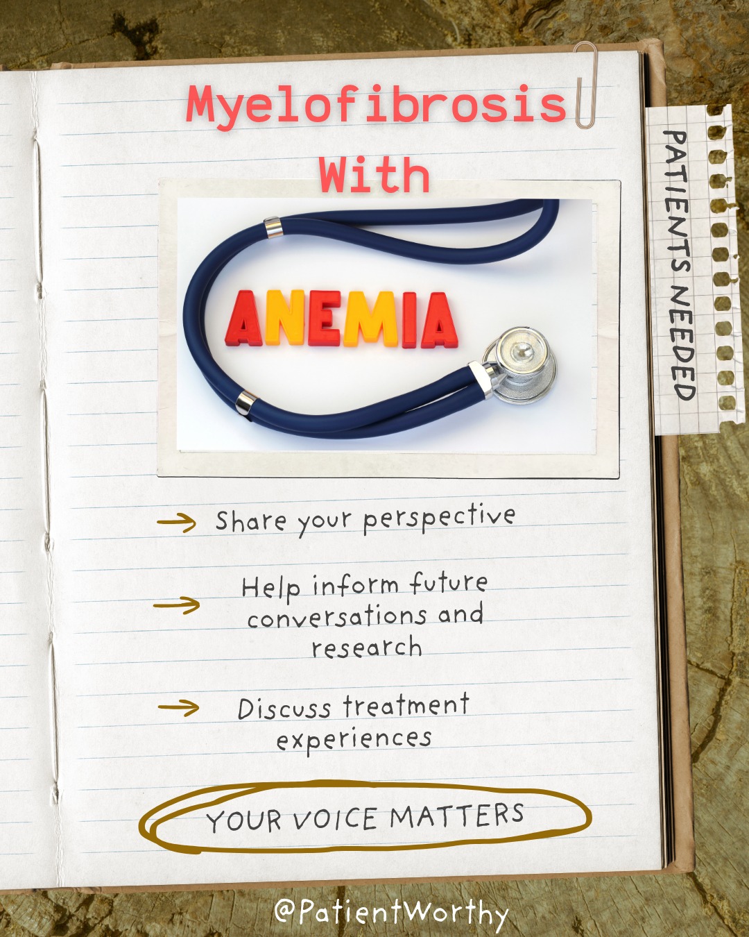 Patient Worthy Facebook ad: Patients Needed: Myelofibrosis with Anemia