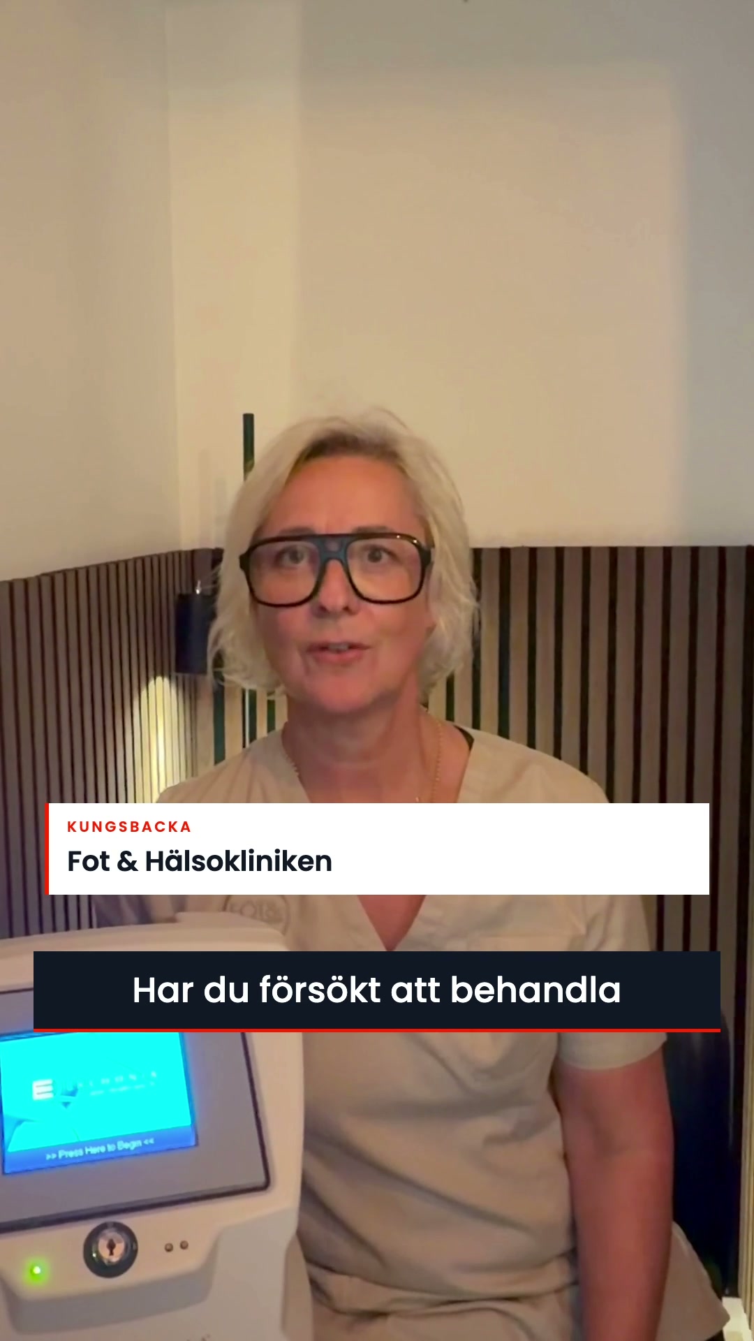 Fot & Hälsokliniken Facebook ad: Lunula Laser för 395 kr