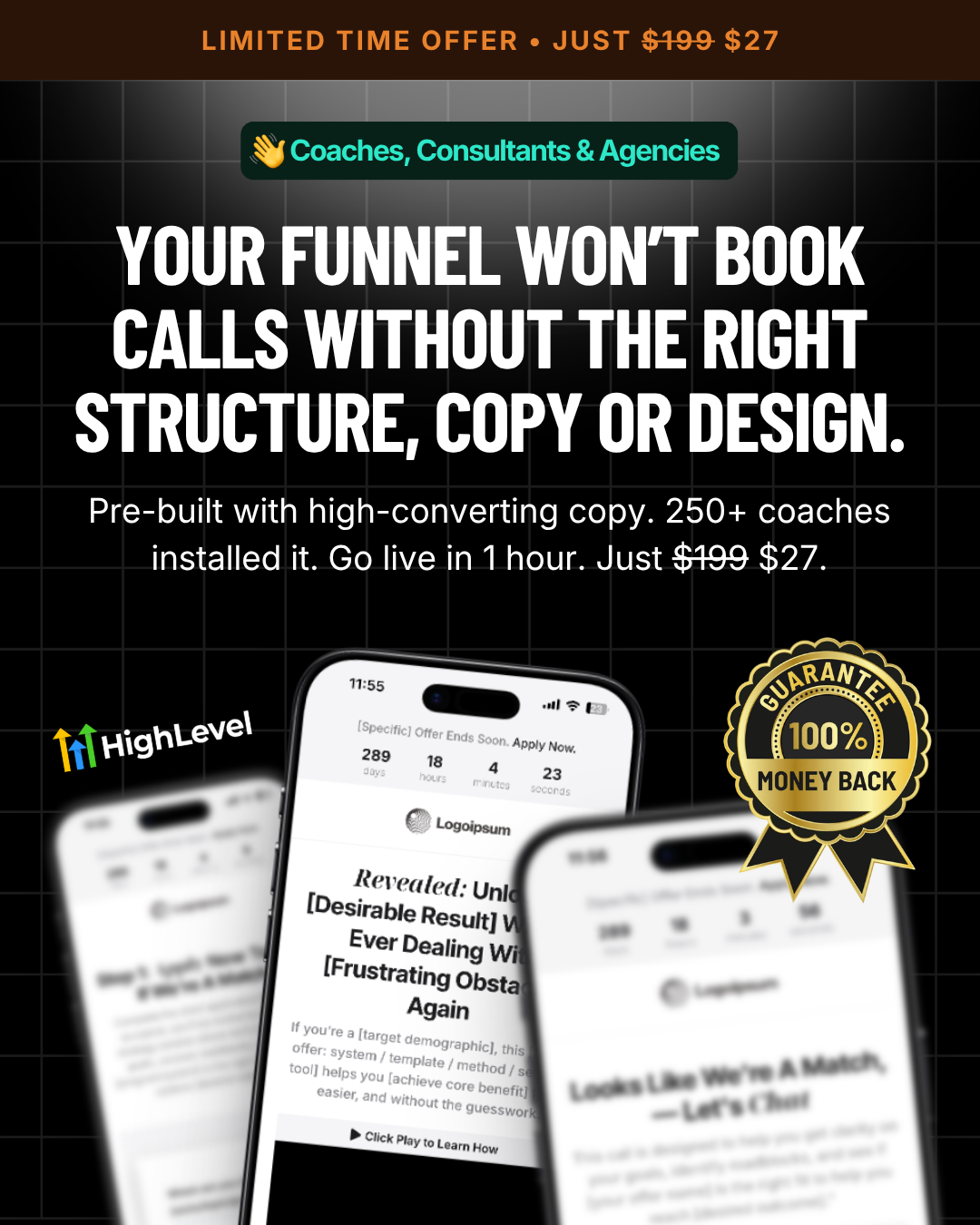 Havstock Facebook ad: Get the funnel that books high-ticket calls.
