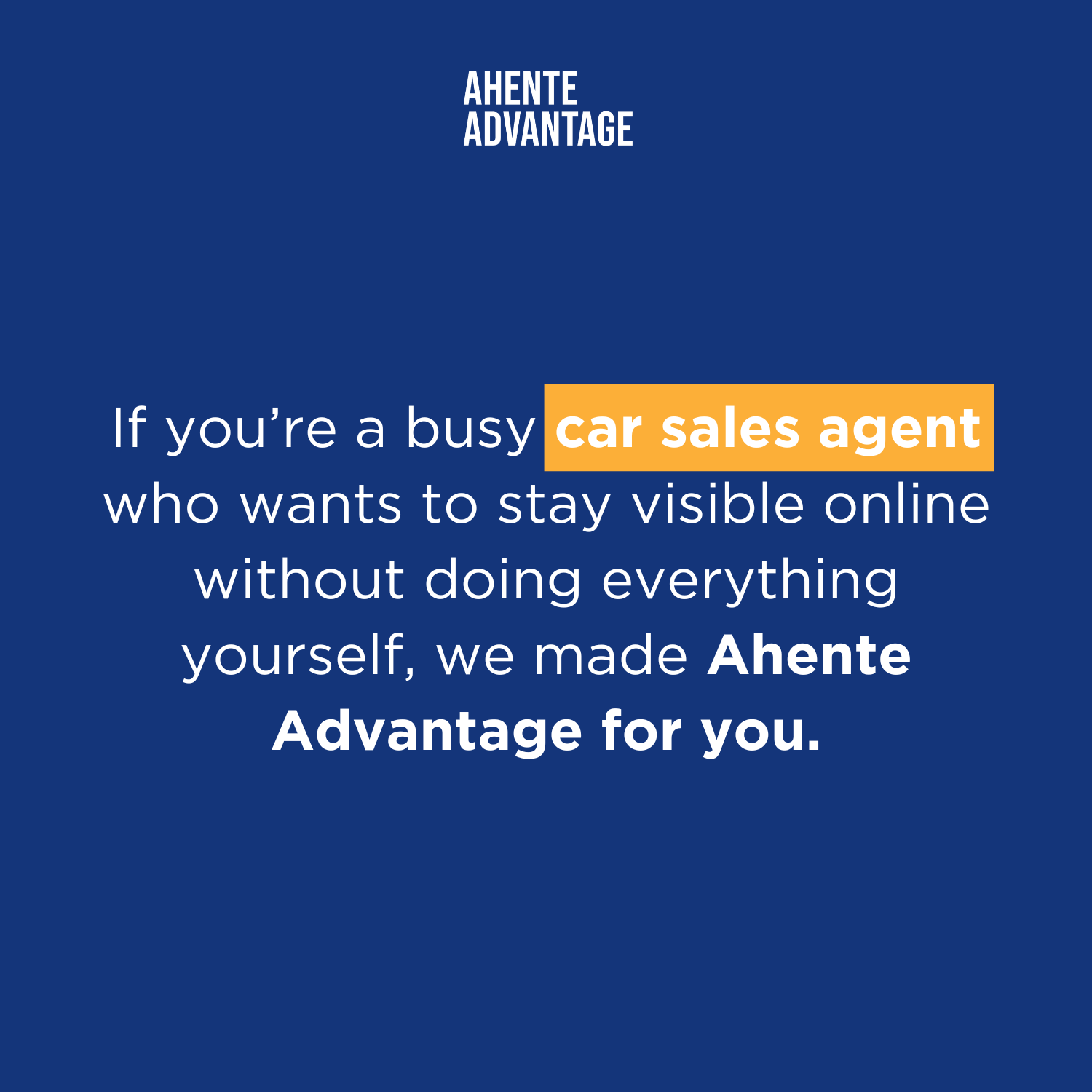 Ahente Advantage Facebook ad