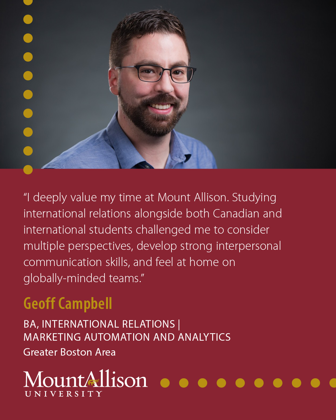 Mount Allison University Facebook ad from May 1, 2026