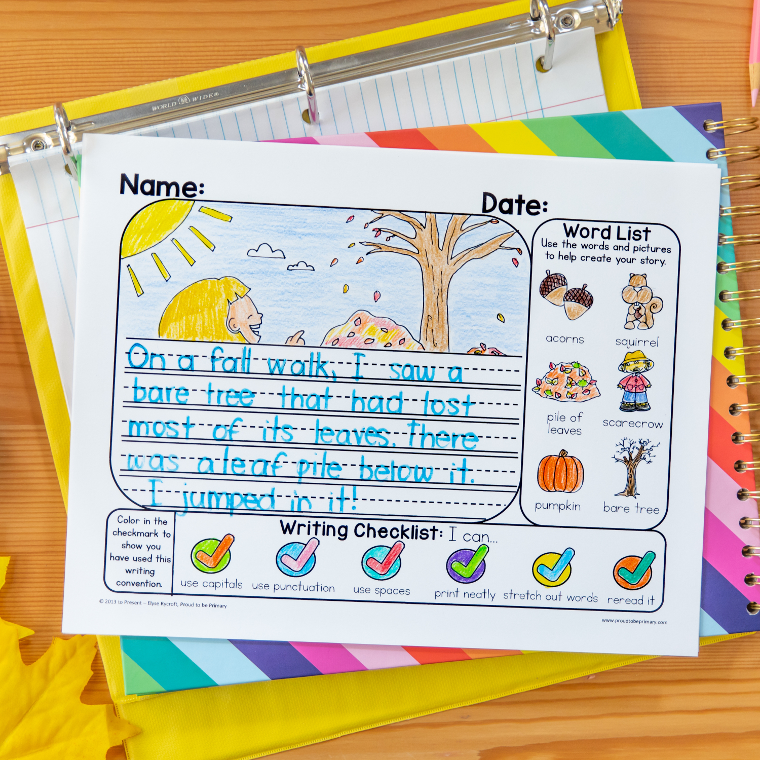 Proud to be Teaching Primary Facebook ad: Writing Mats