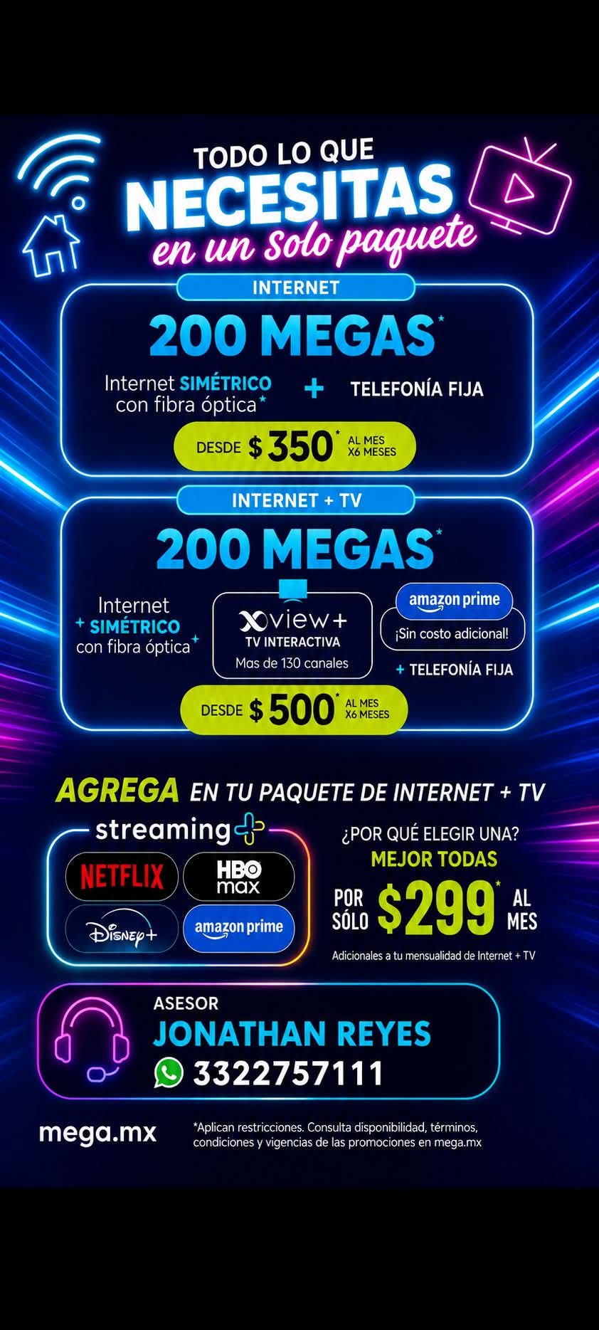 Megacable conectamos tu vida Facebook ad from Jun 21, 2026