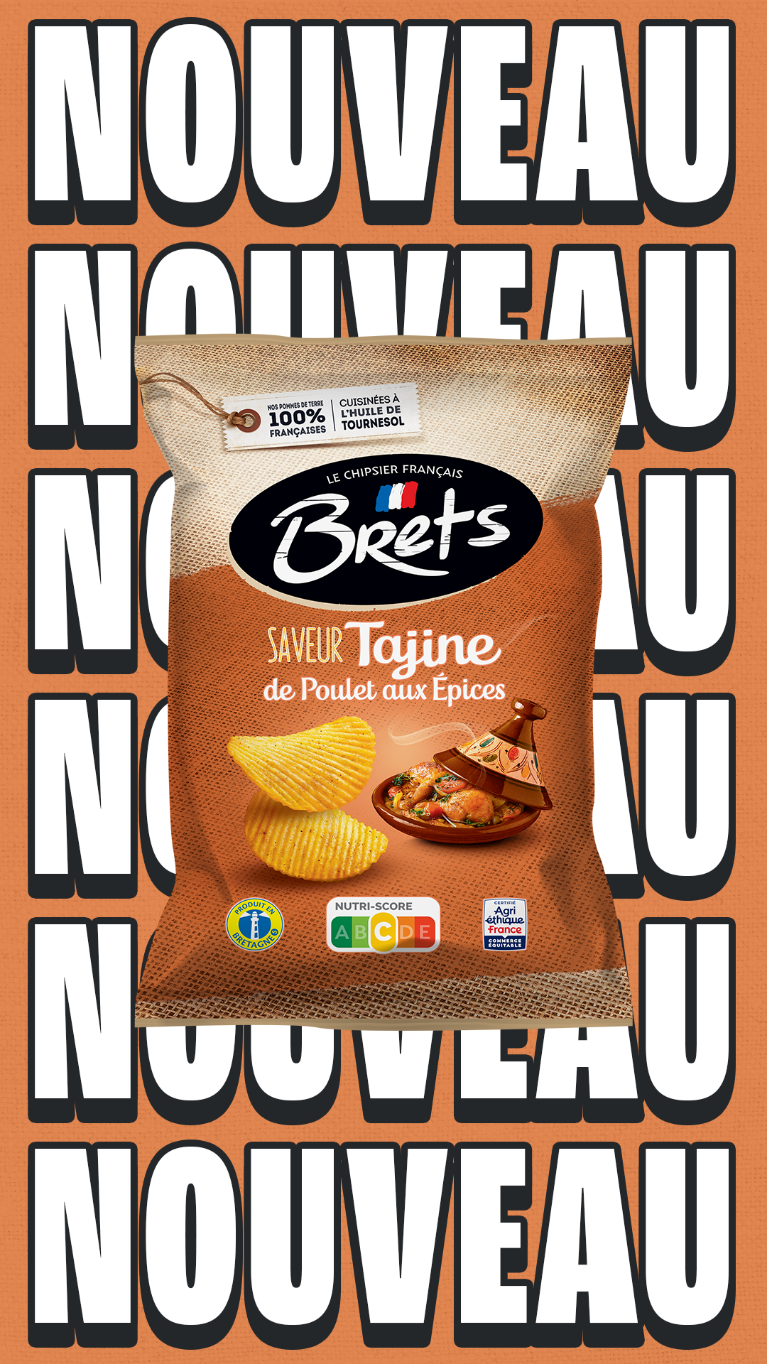 Brets Facebook ad: Découvrez les nouvelles saveurs Brets