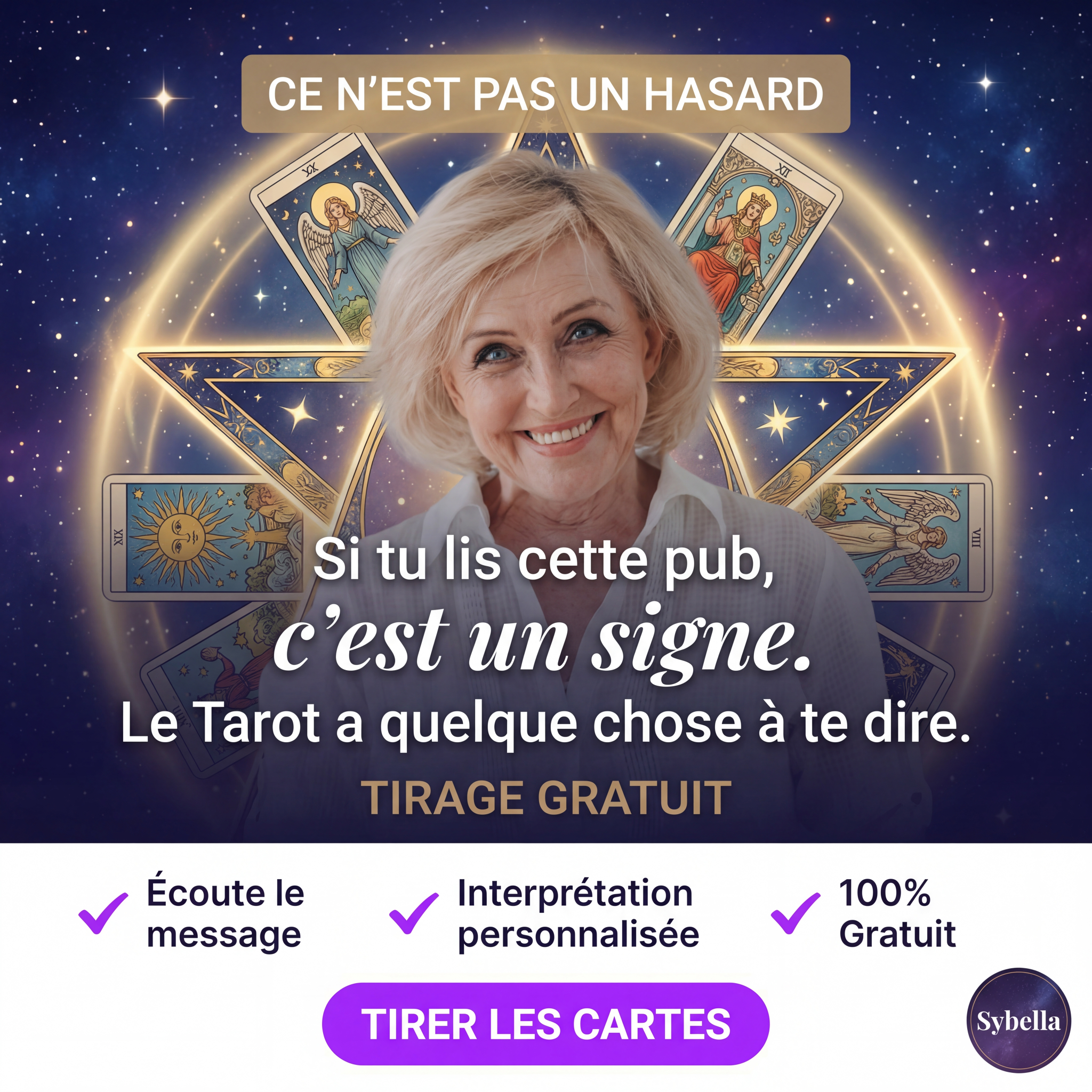 Esotelite Facebook ad: TIRER LES CARTES