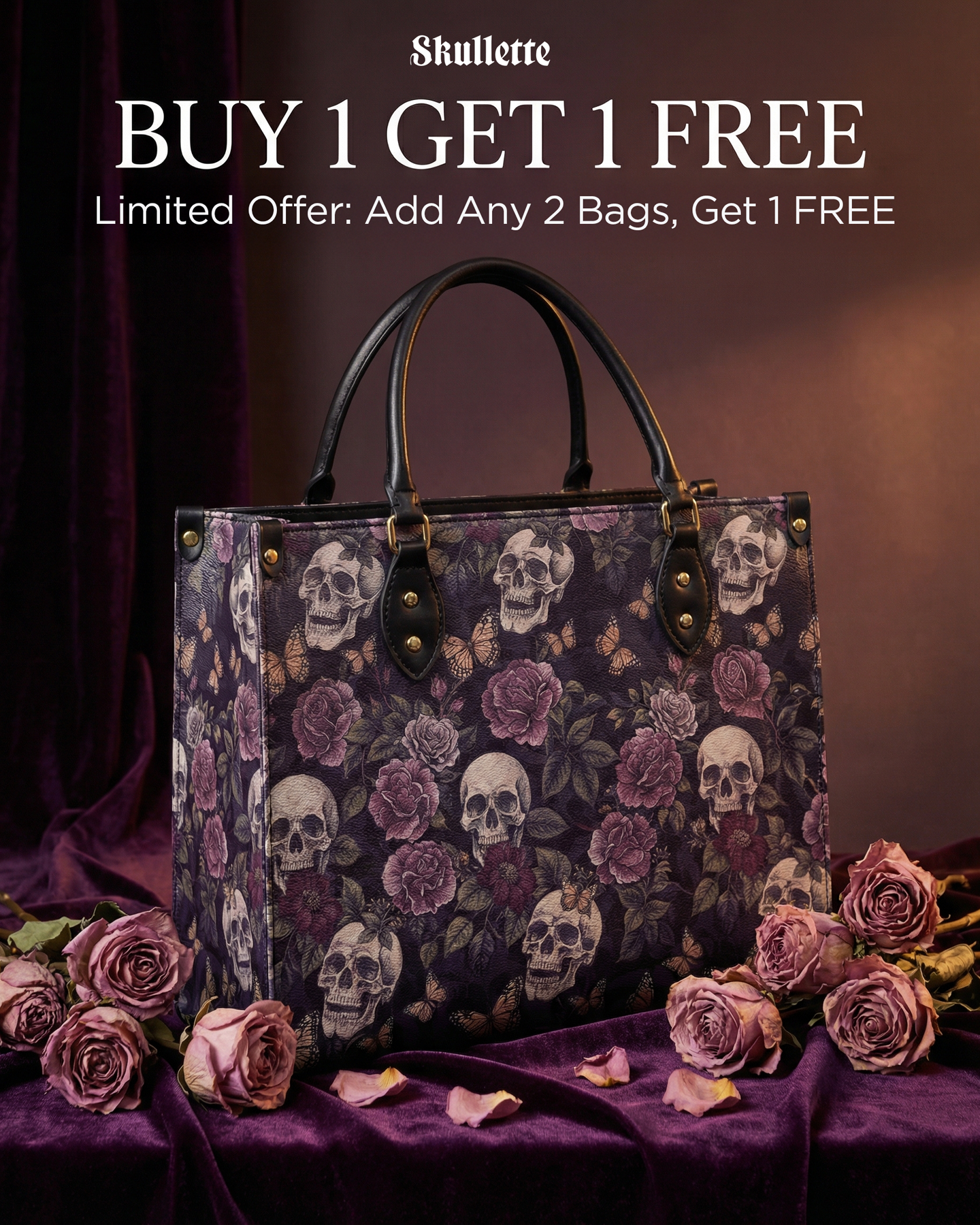 Skullette - Leather Handbags For Skull Lovers Facebook ad