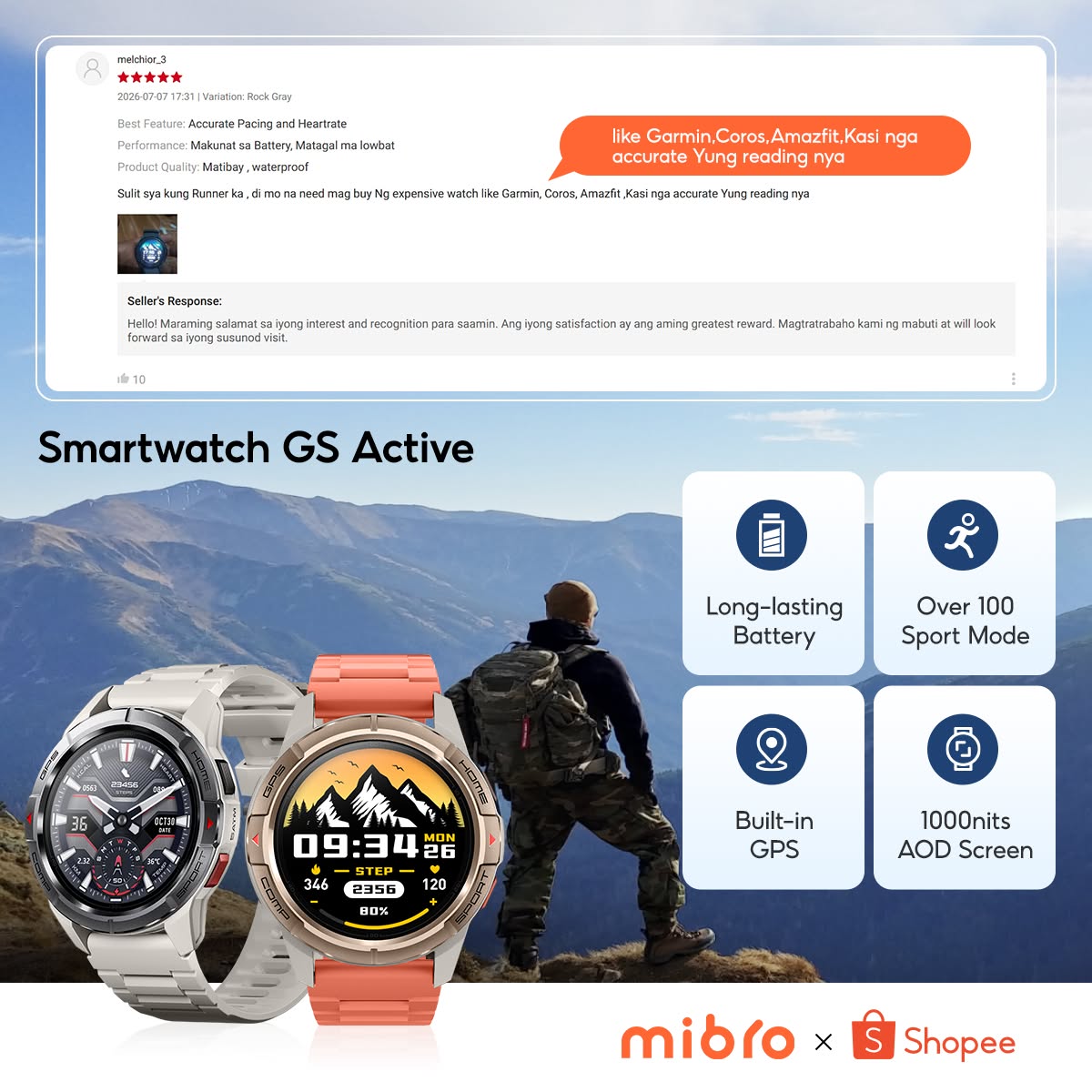 Mibro Philippines Facebook ad: Track Every Move, Crush Every Limit