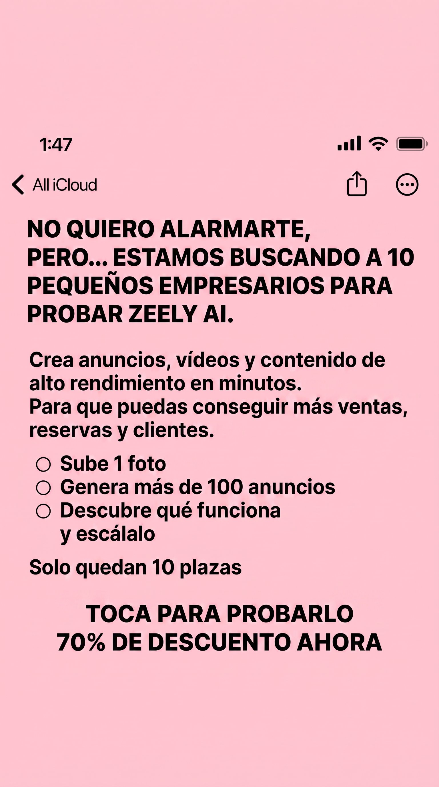Zeely Facebook ad