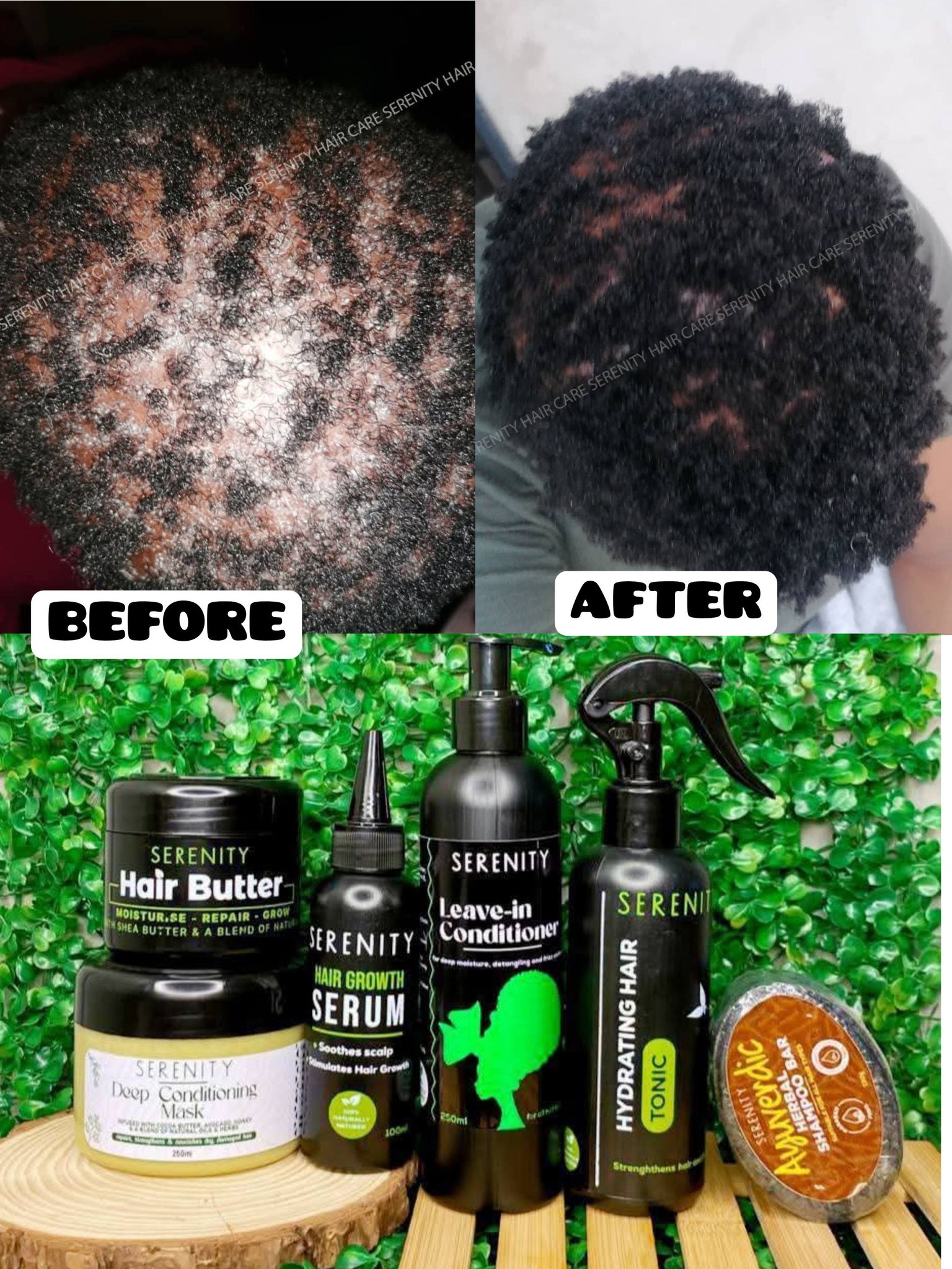 Serenity Hair Care Facebook ad