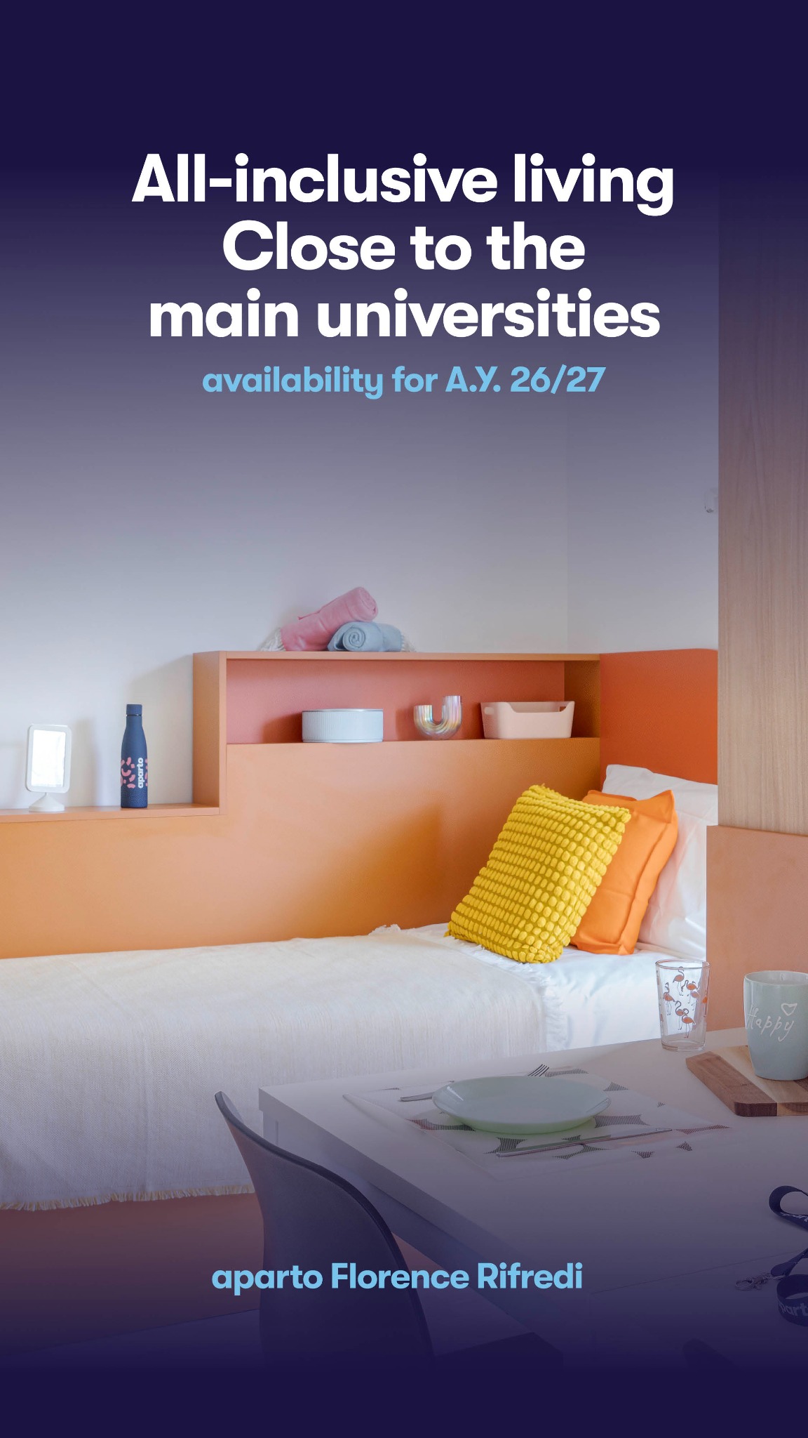 Aparto student Italy Facebook ad from May 13, 2026