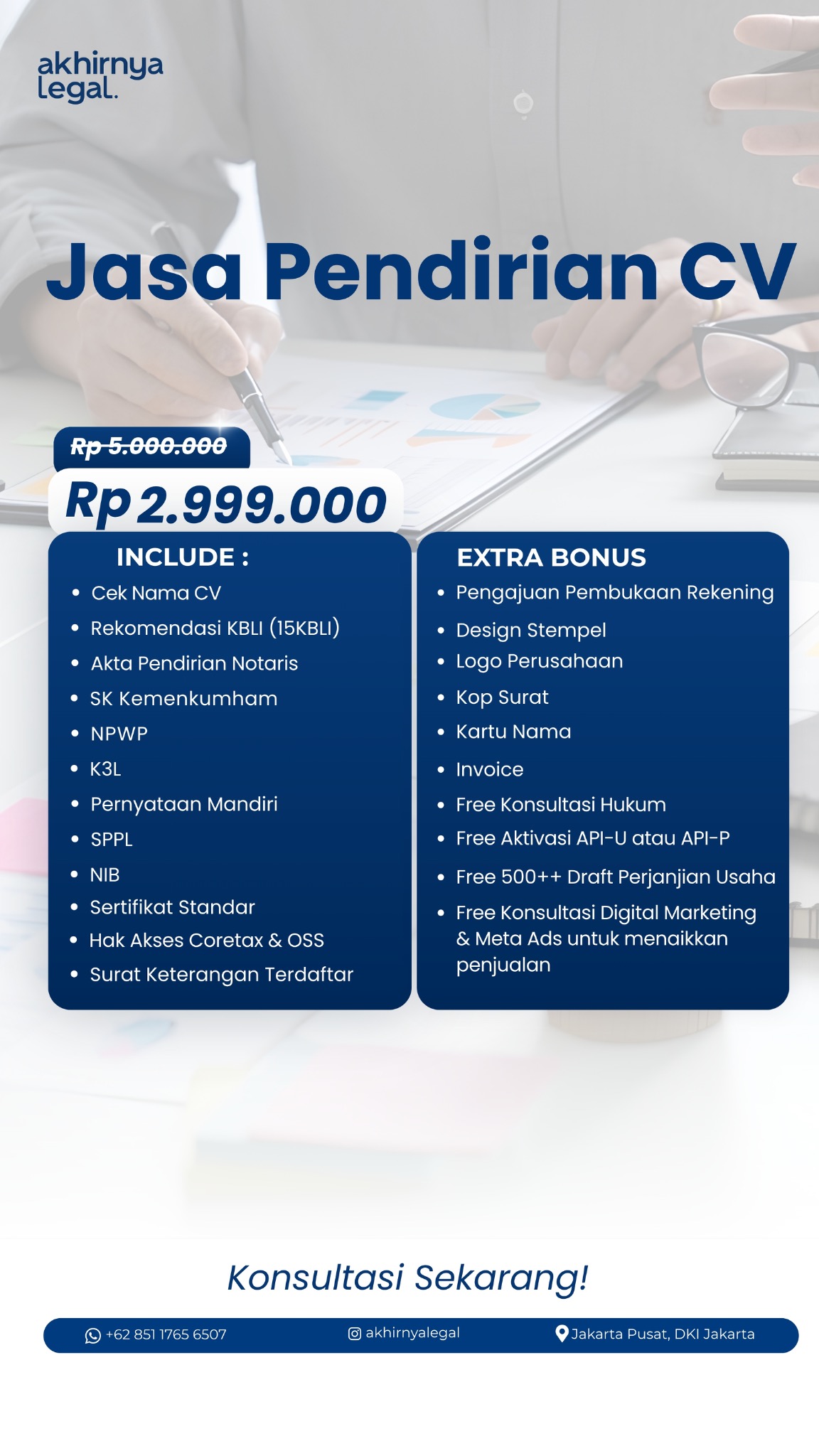 Akhirnya Legal Indonesia Facebook ad: PENDIRIAN CV