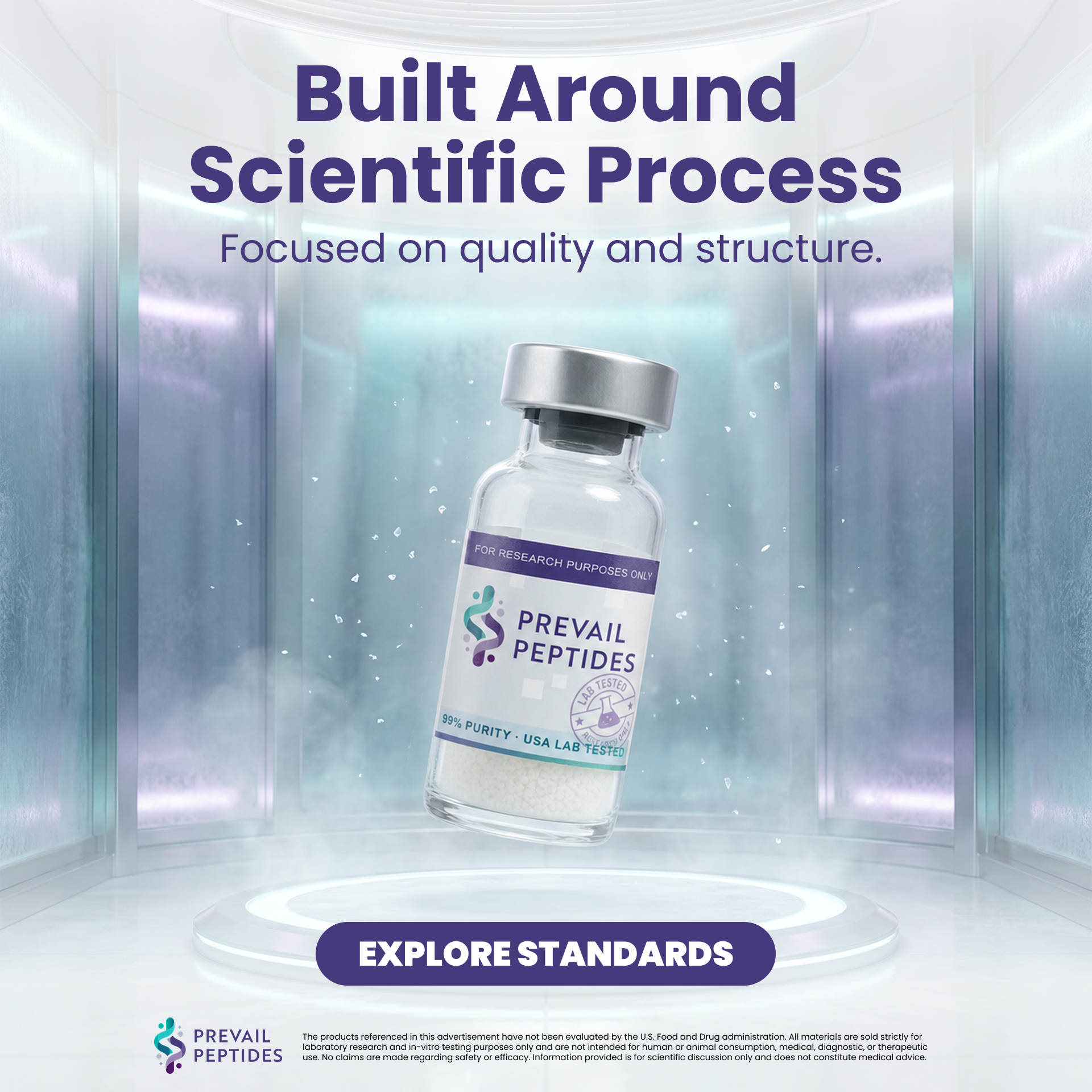 Prevail Research Facebook ad: Science You Can Rely On