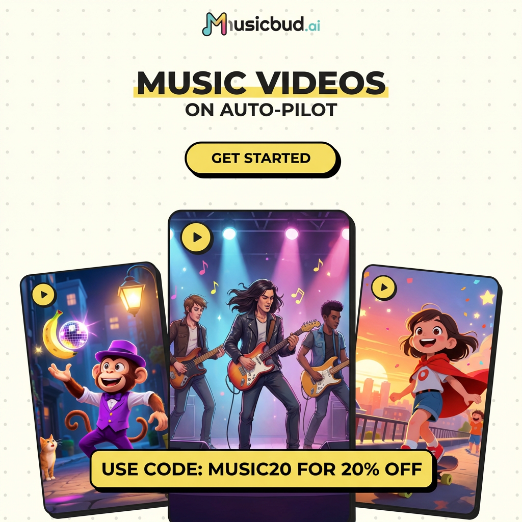 MusicBud.ai Facebook ad from Mar 1, 2026