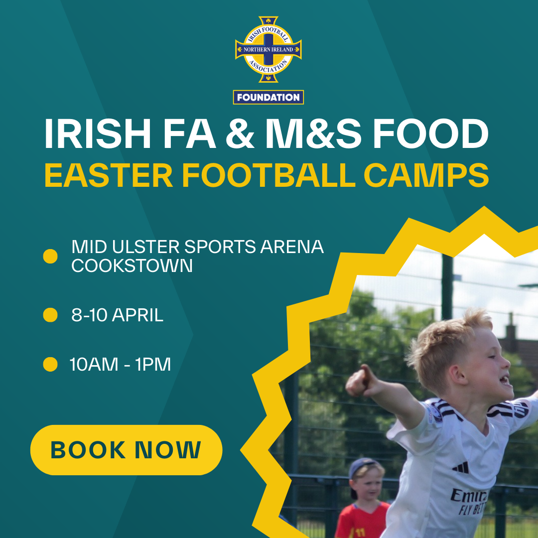 The Irish Football Association Facebook ad: Irish FA Easter Camps in Cookstown