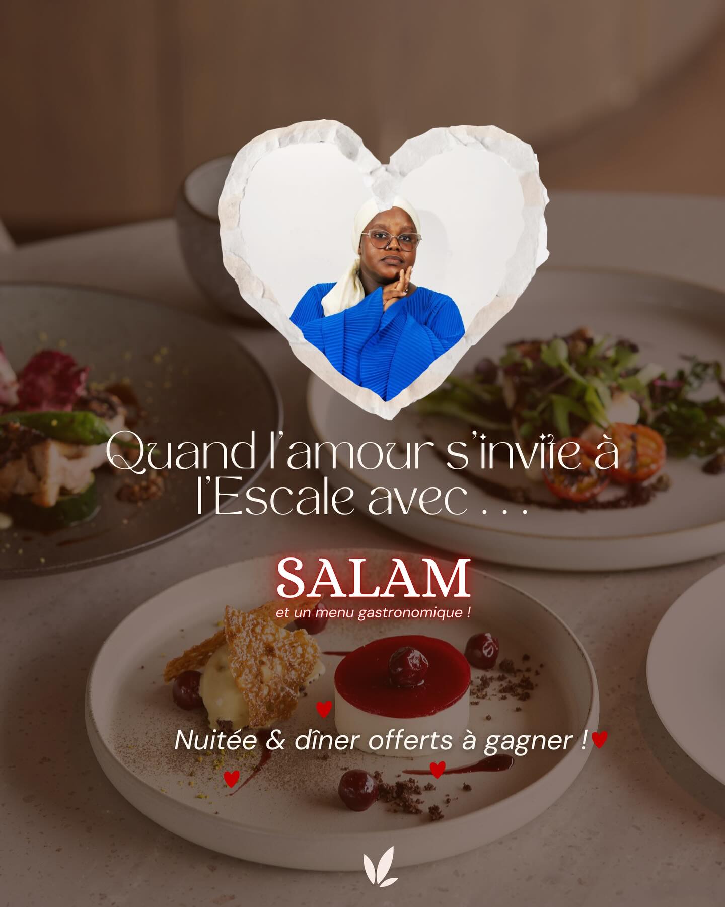L'Escale Facebook ad: Quand l’amour s’invite à L’Escale Une soirée unique…