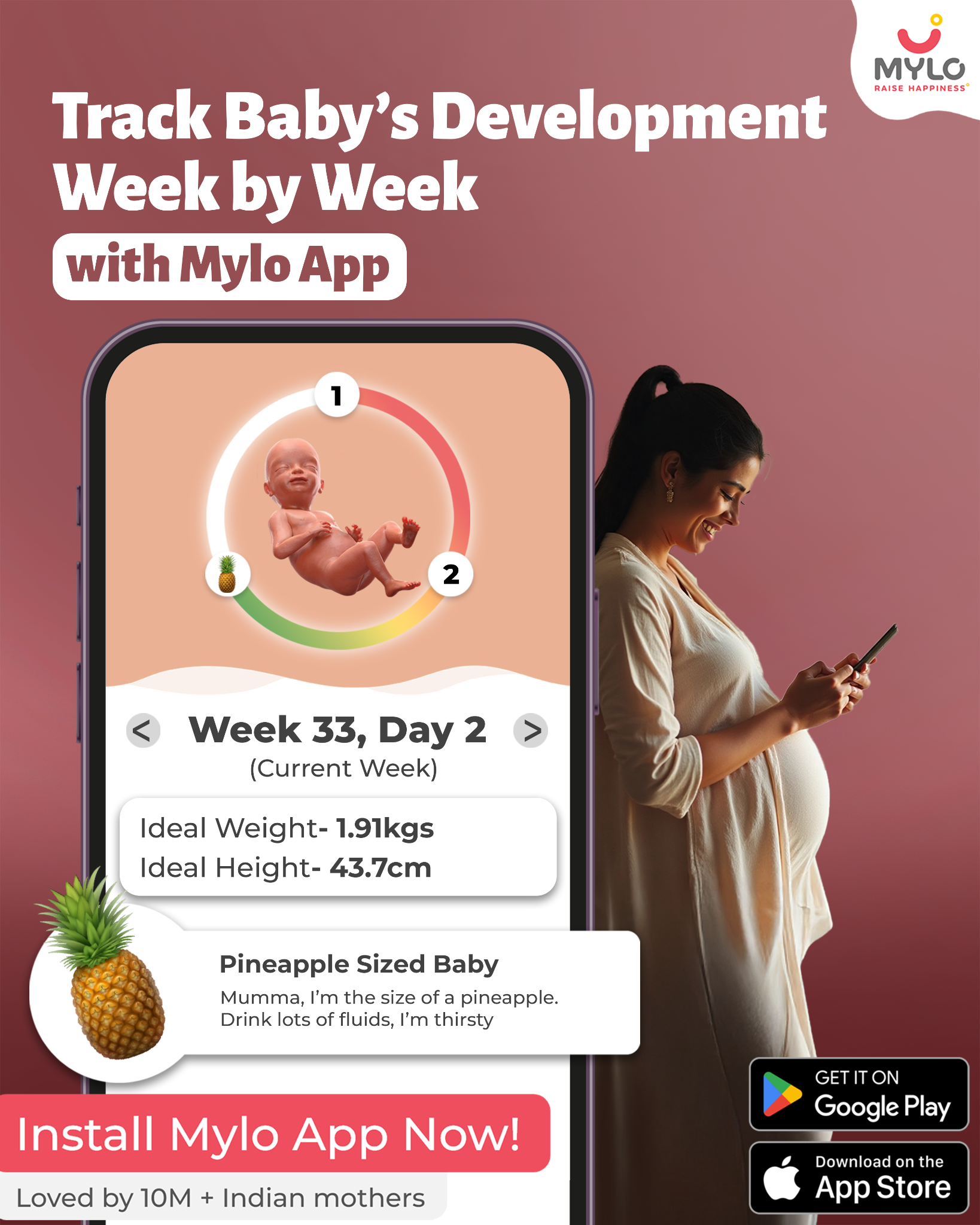 Mylo - Pregnancy & Baby App Facebook ad