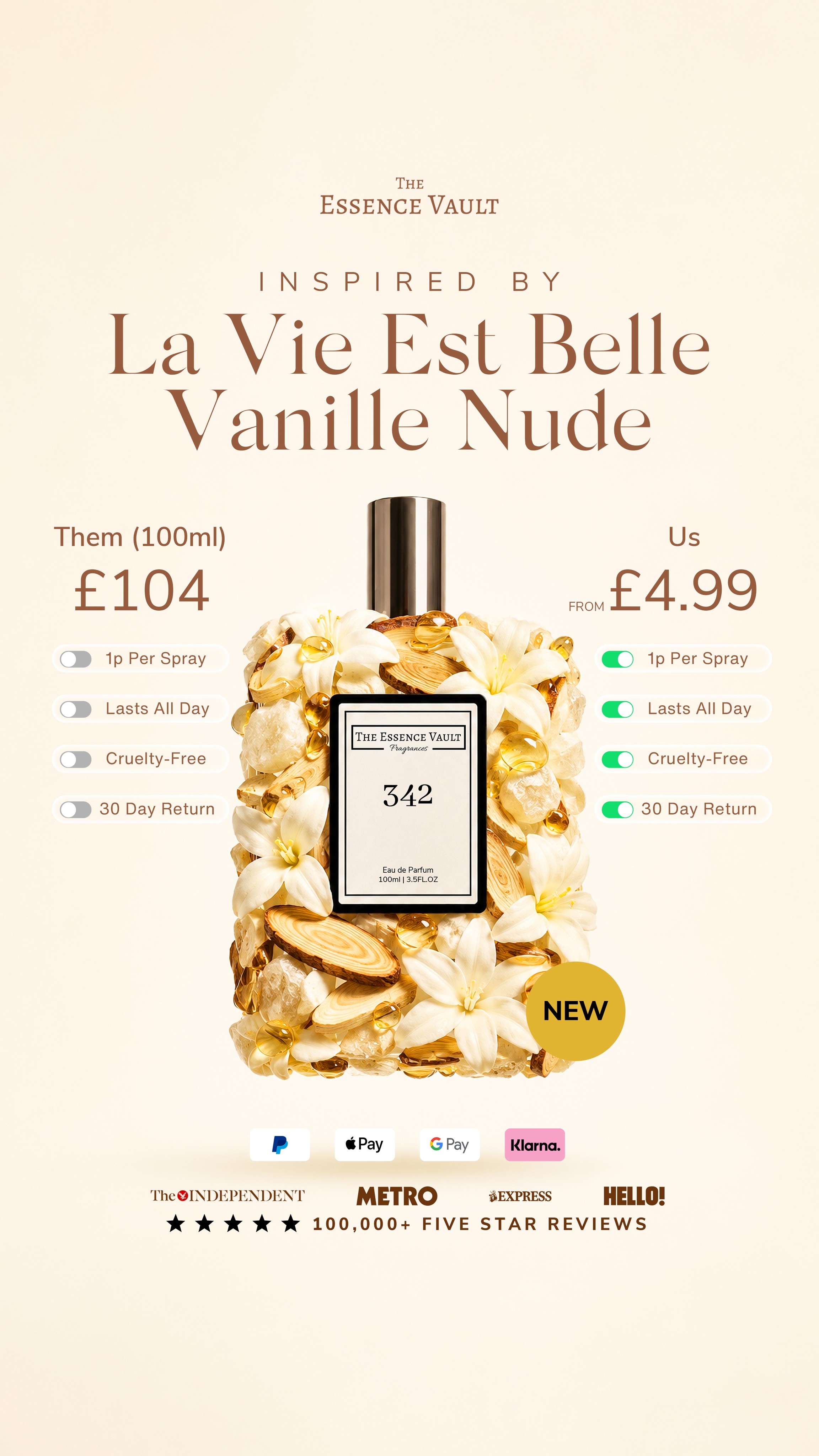 The Essence Vault Facebook ad