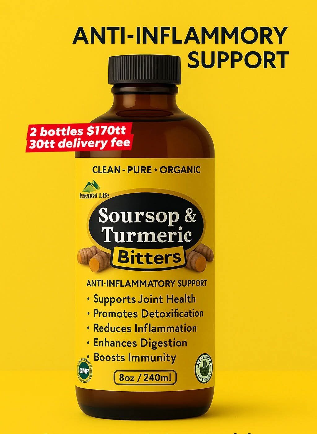 Essential Life tt Facebook ad: Essential Life Soursop & Turmeric Bitters