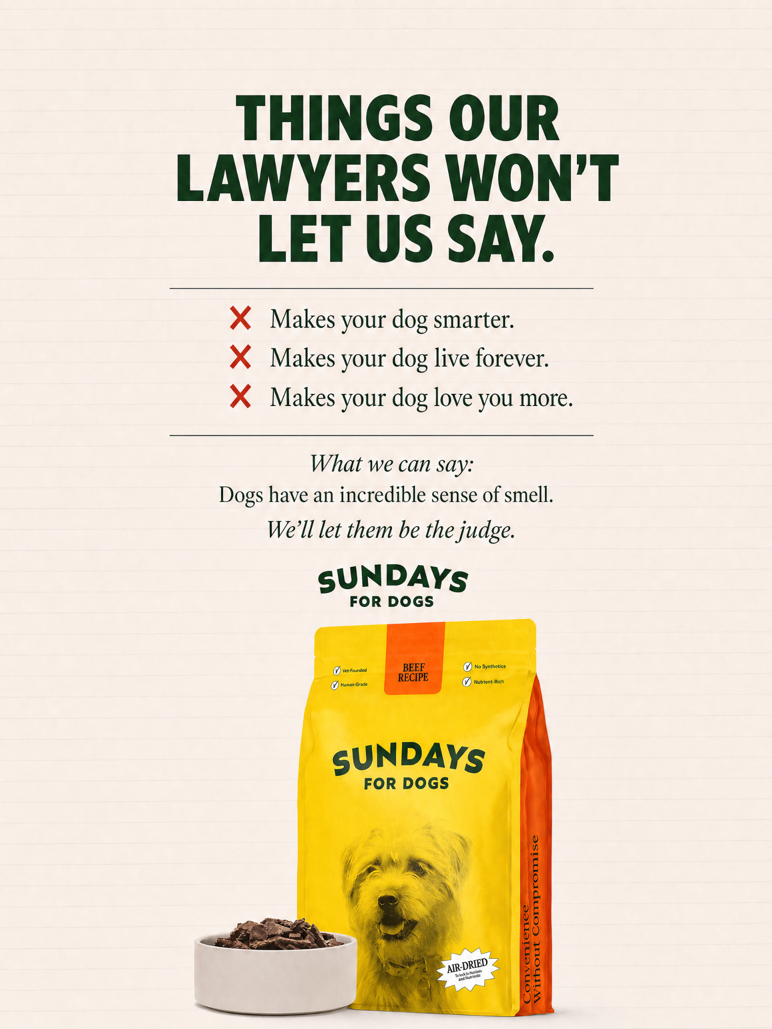 Sundays Facebook ad