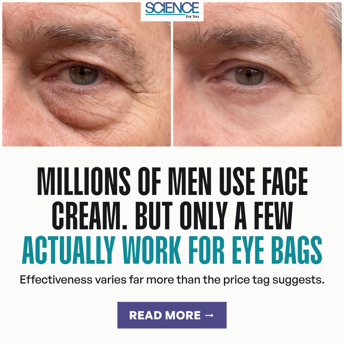 Science For You Facebook ad: The Best Face Creams For Eye Bags, Ranked