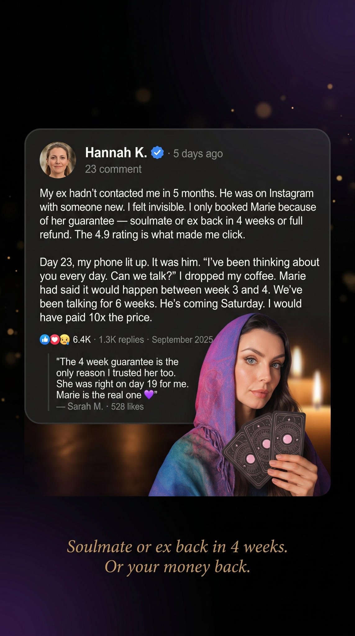Try Psychic Marie Facebook ad