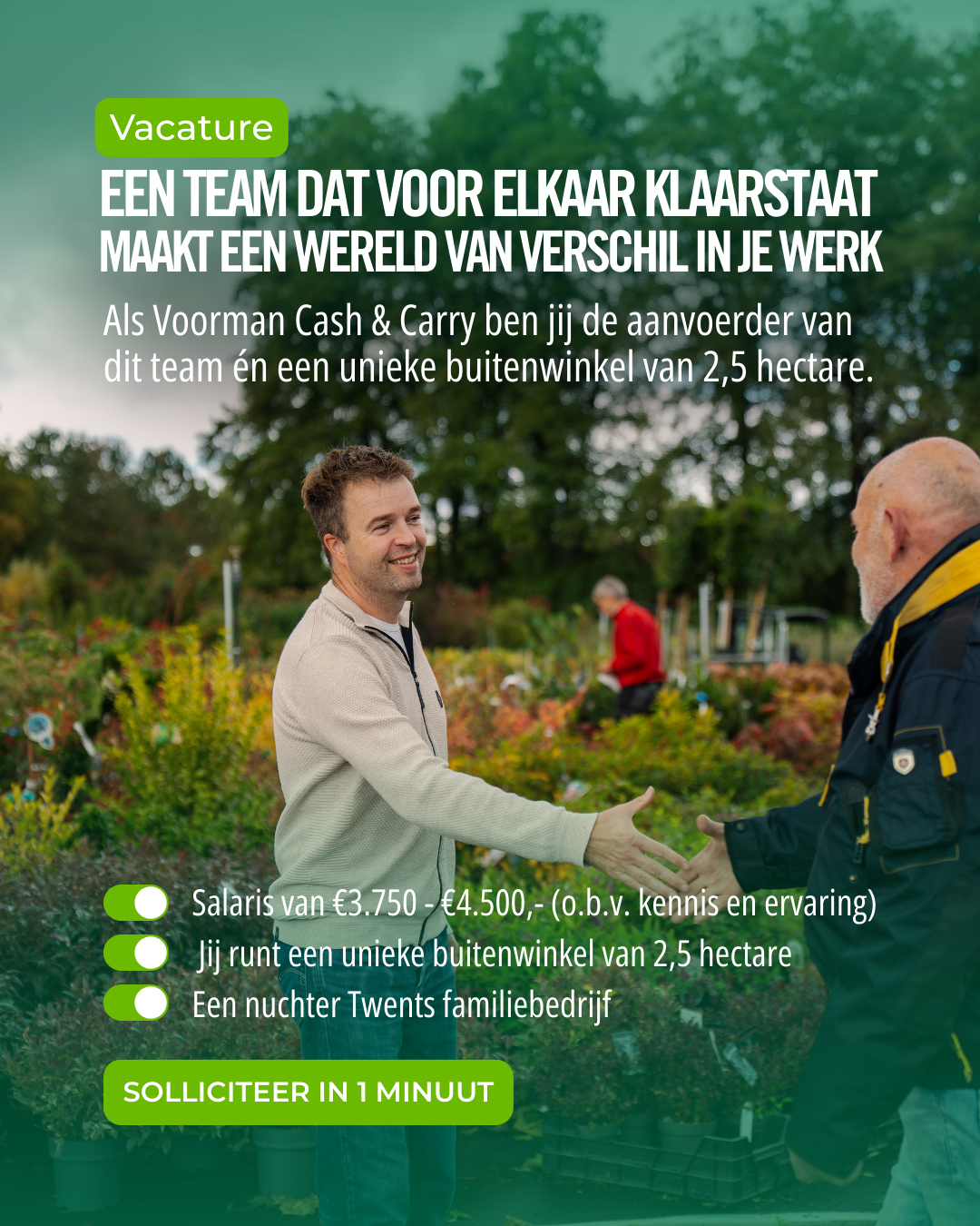 Menkehorst Kwekerijen Facebook ad: Solliciteer binnen 1 minuut