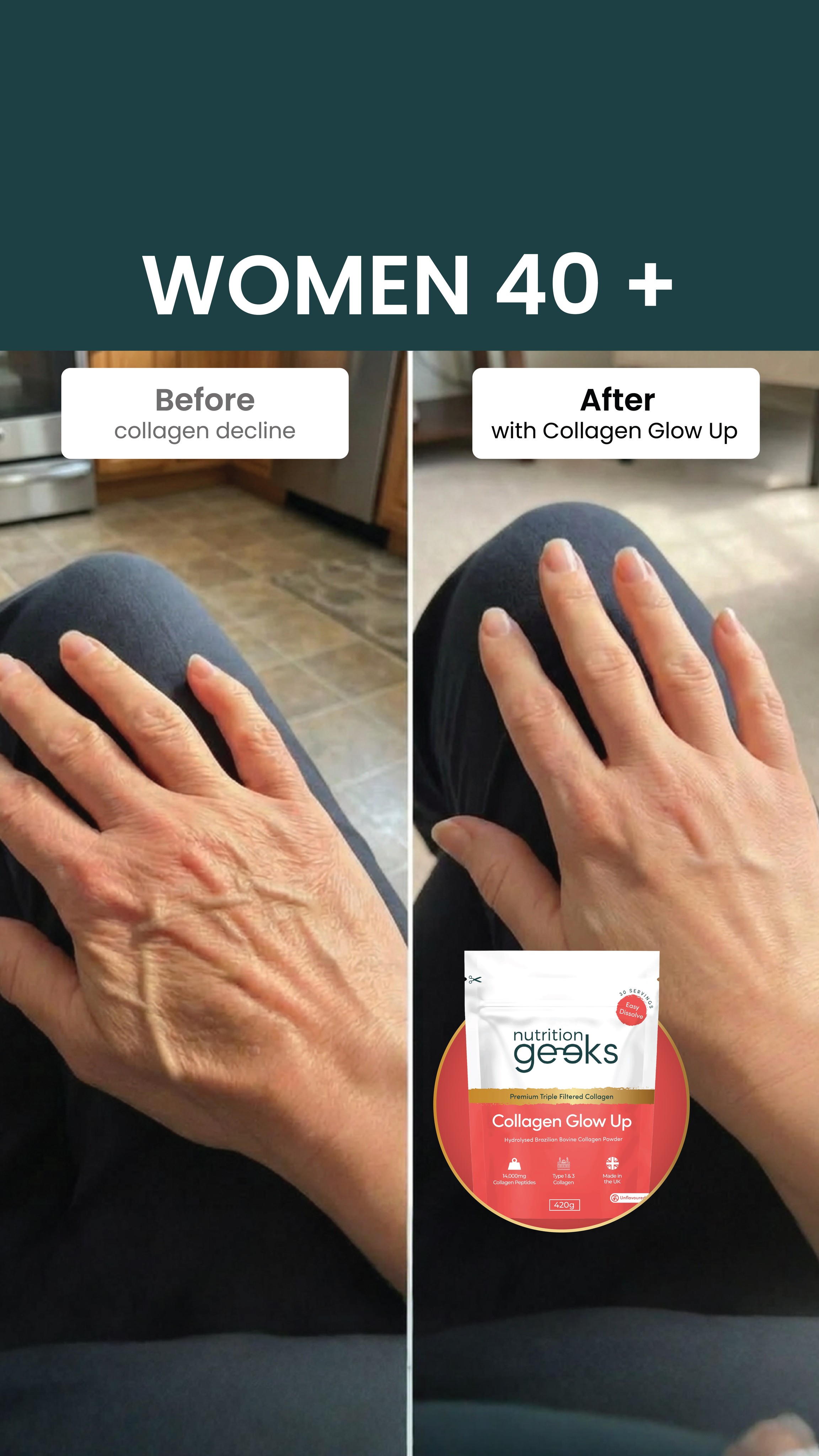 Radiant Over 40 Facebook ad