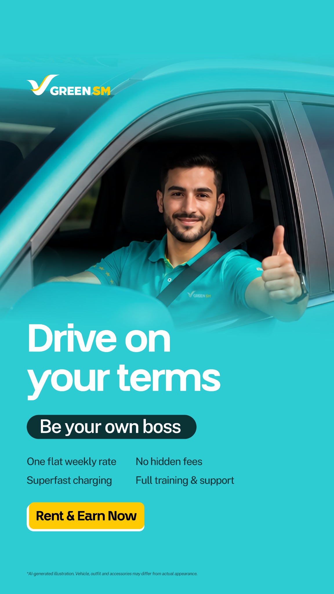 Green SM Drivers Netherlands Facebook ad: Green SM is recruiting drivers Apply today!
