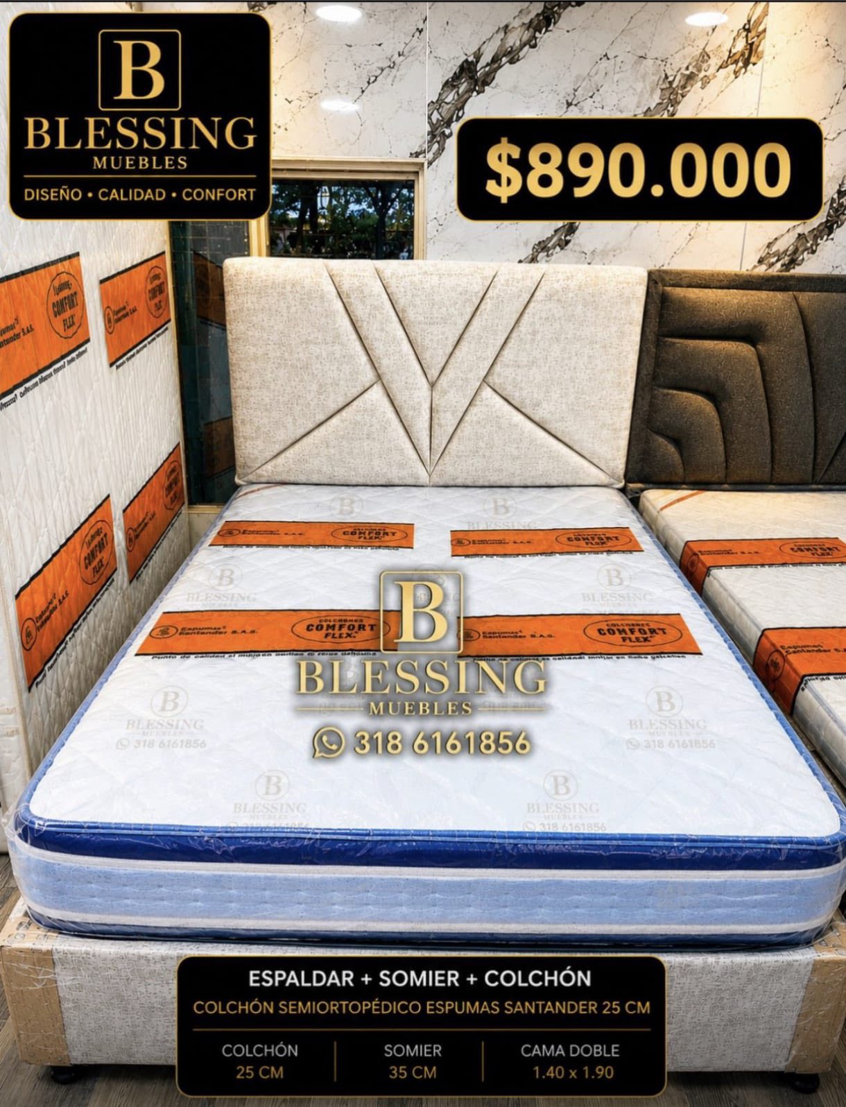 Blessing Muebles Facebook ad: ¡INVIERTE BIEN TU PRIMA!
