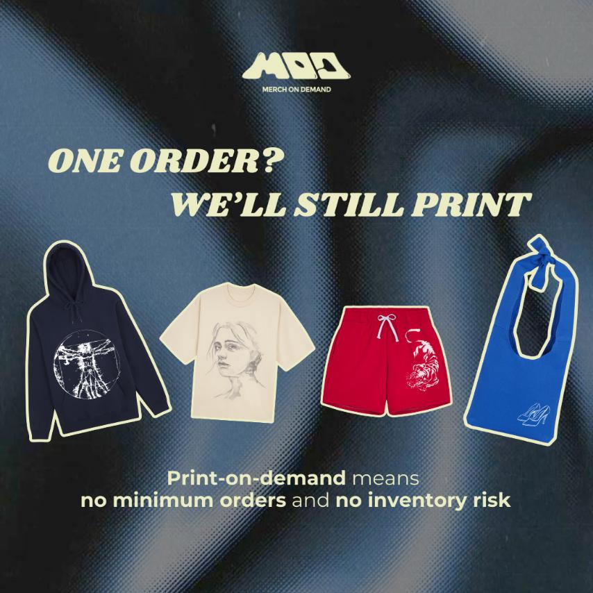 MOD Factory Facebook ad: No Minimum Orders