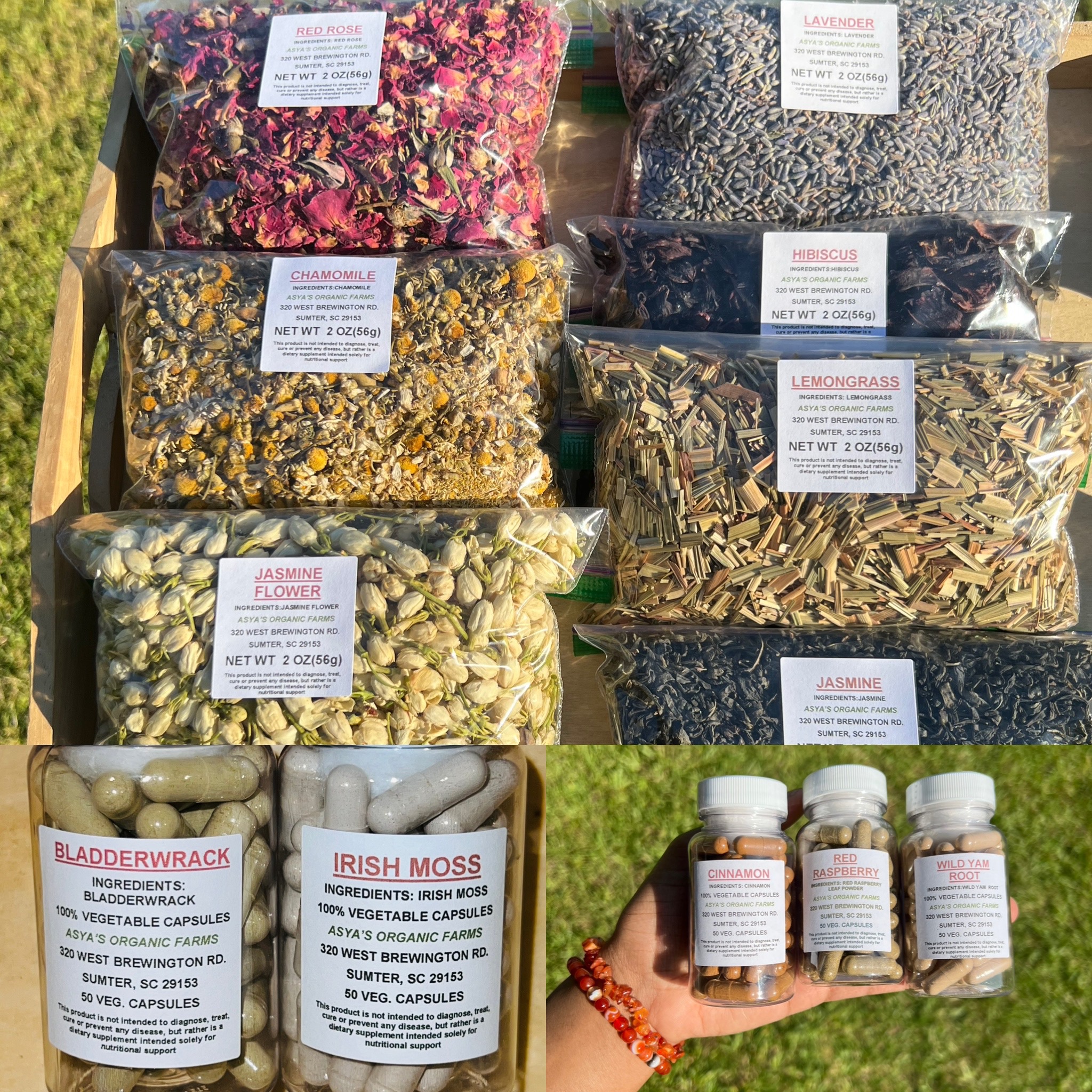 Asya Organic Farms Facebook ad: SCFOrganicFarms Etsy