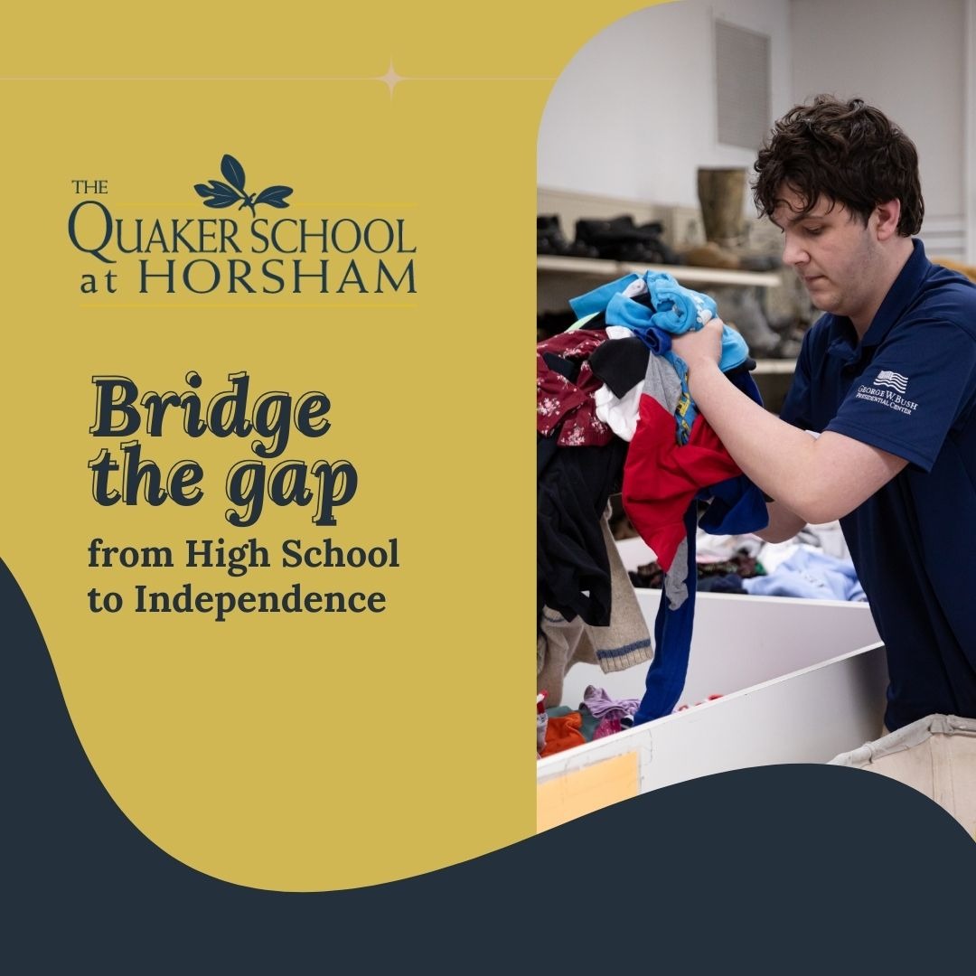 The Quaker School at Horsham Facebook ad: Real College, Real Credits, No Pressure