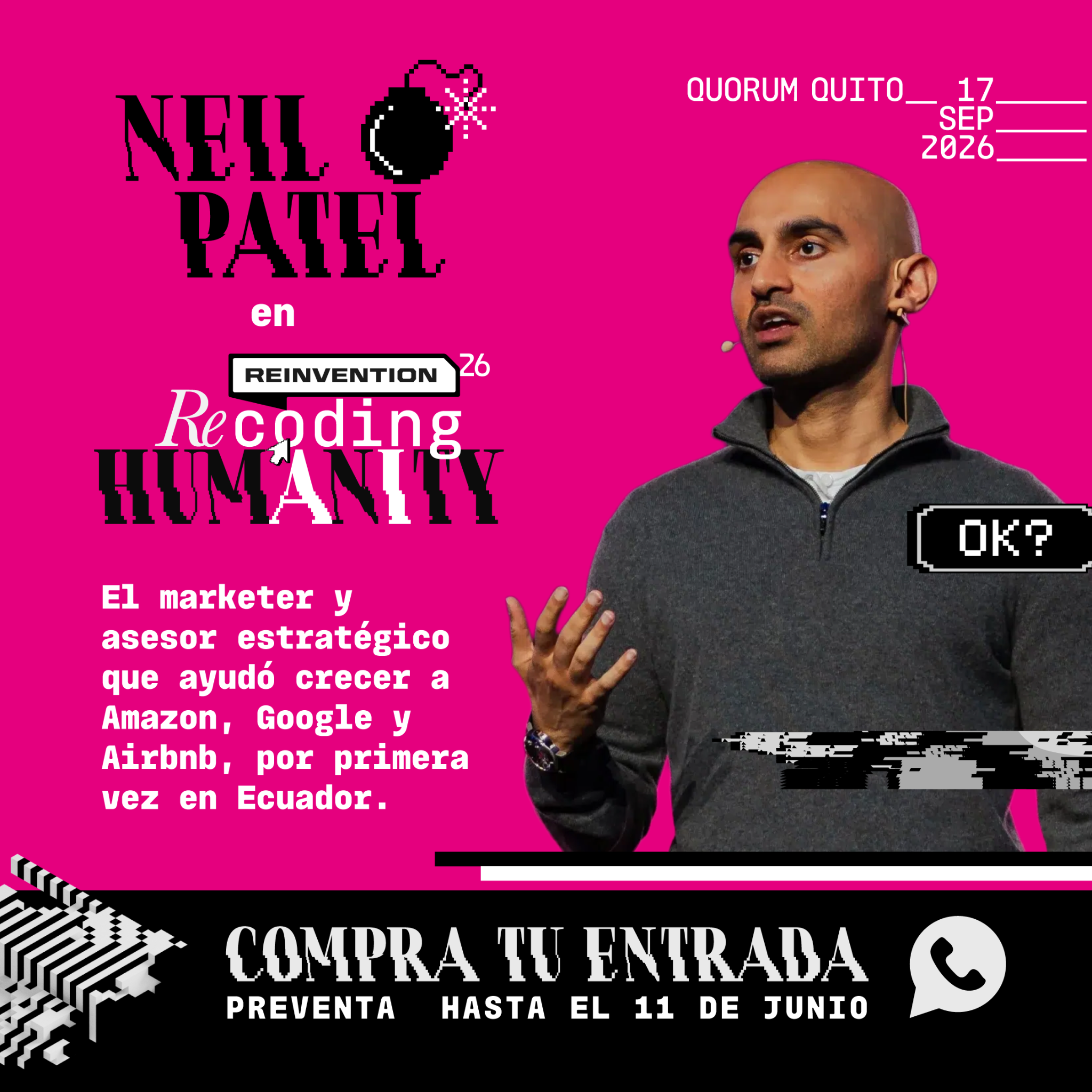 REINVENTION Facebook ad: Escríbenos y vive el Reinvention 26