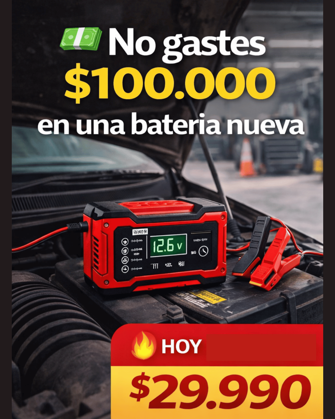 Libelix Facebook ad: Recupera tu batería 12V