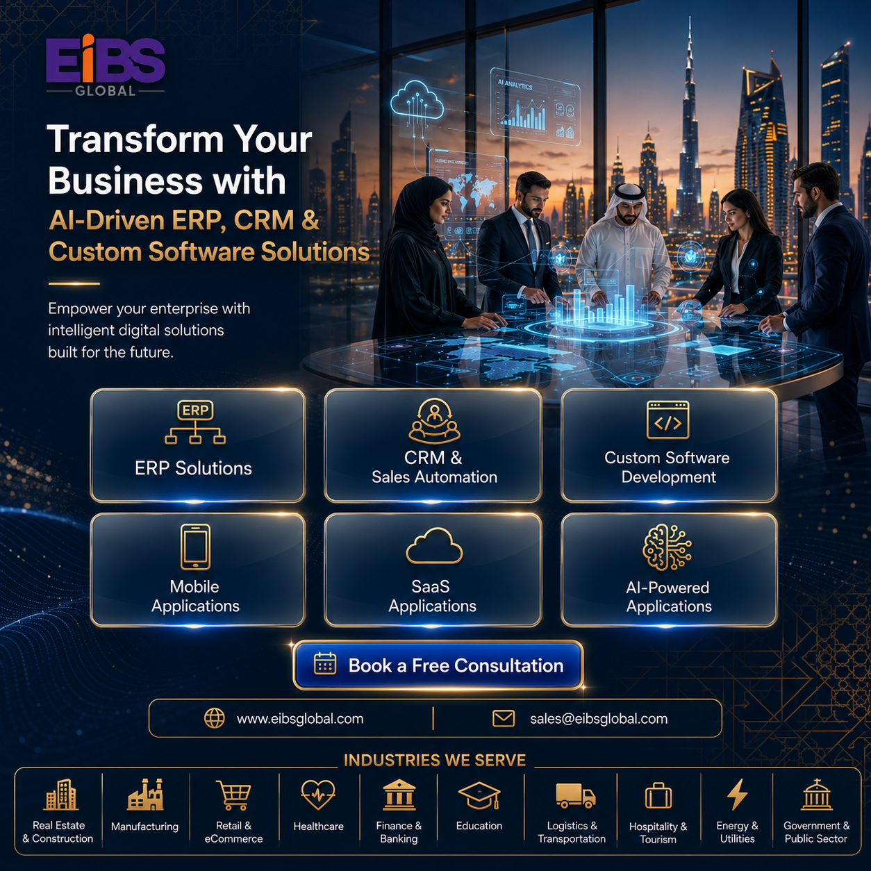 EiBS Global Facebook ad: Manage Your Entire Business From One System