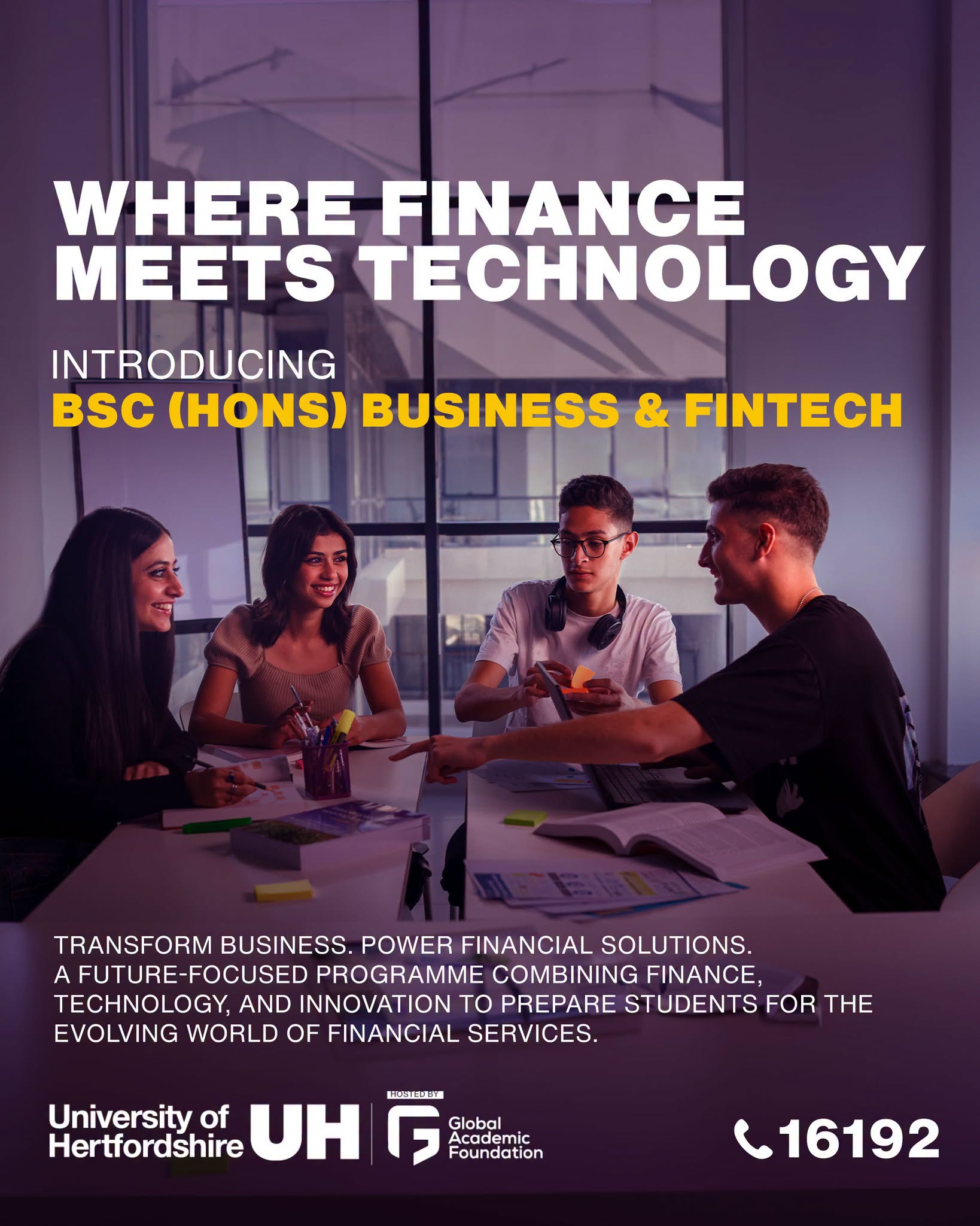 University of Hertfordshire hosted by GAF Facebook ad