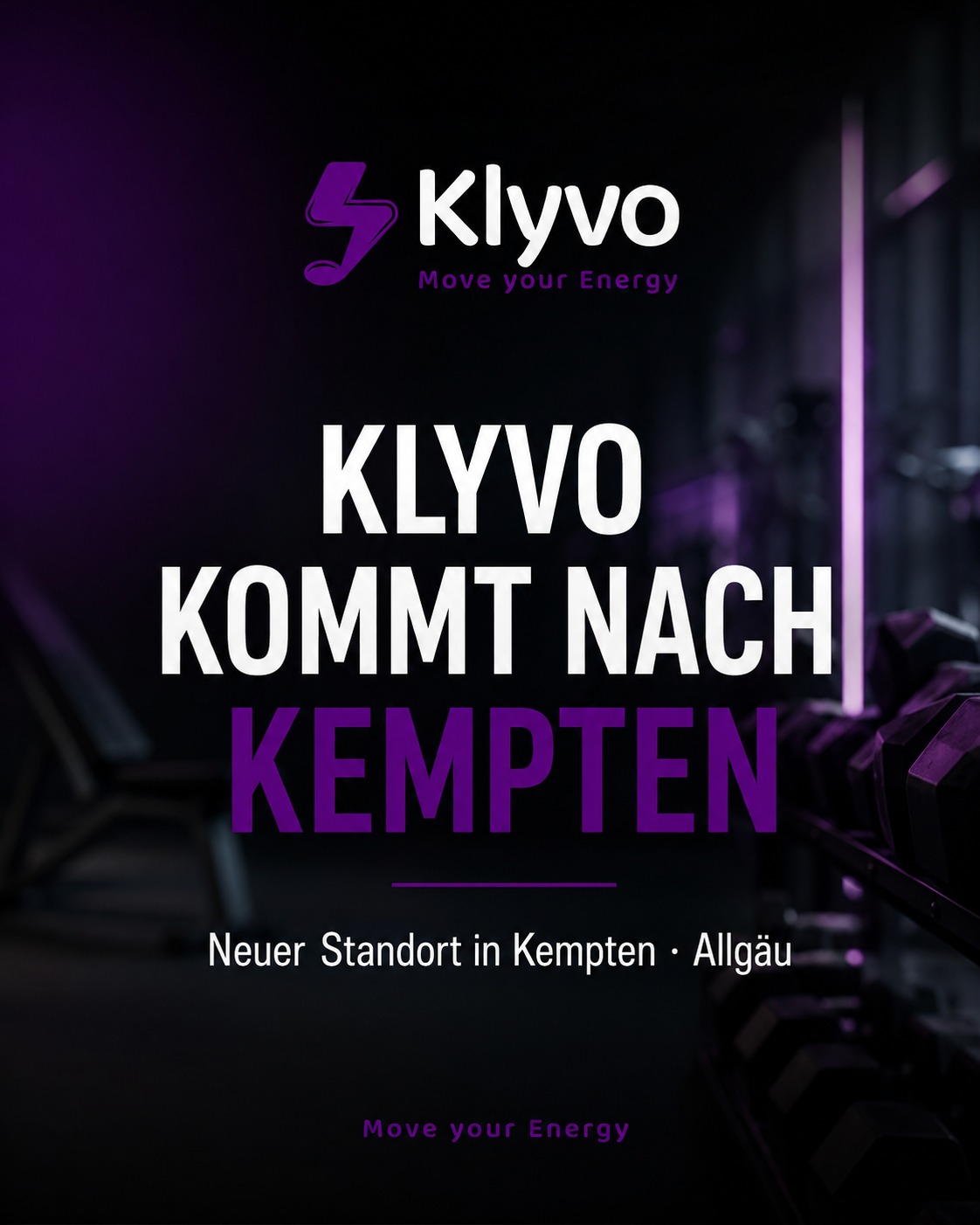 Klyvo Facebook ad: Neue Fitnesskurse in Kempten: Klyvo kommt ins Allgäu.