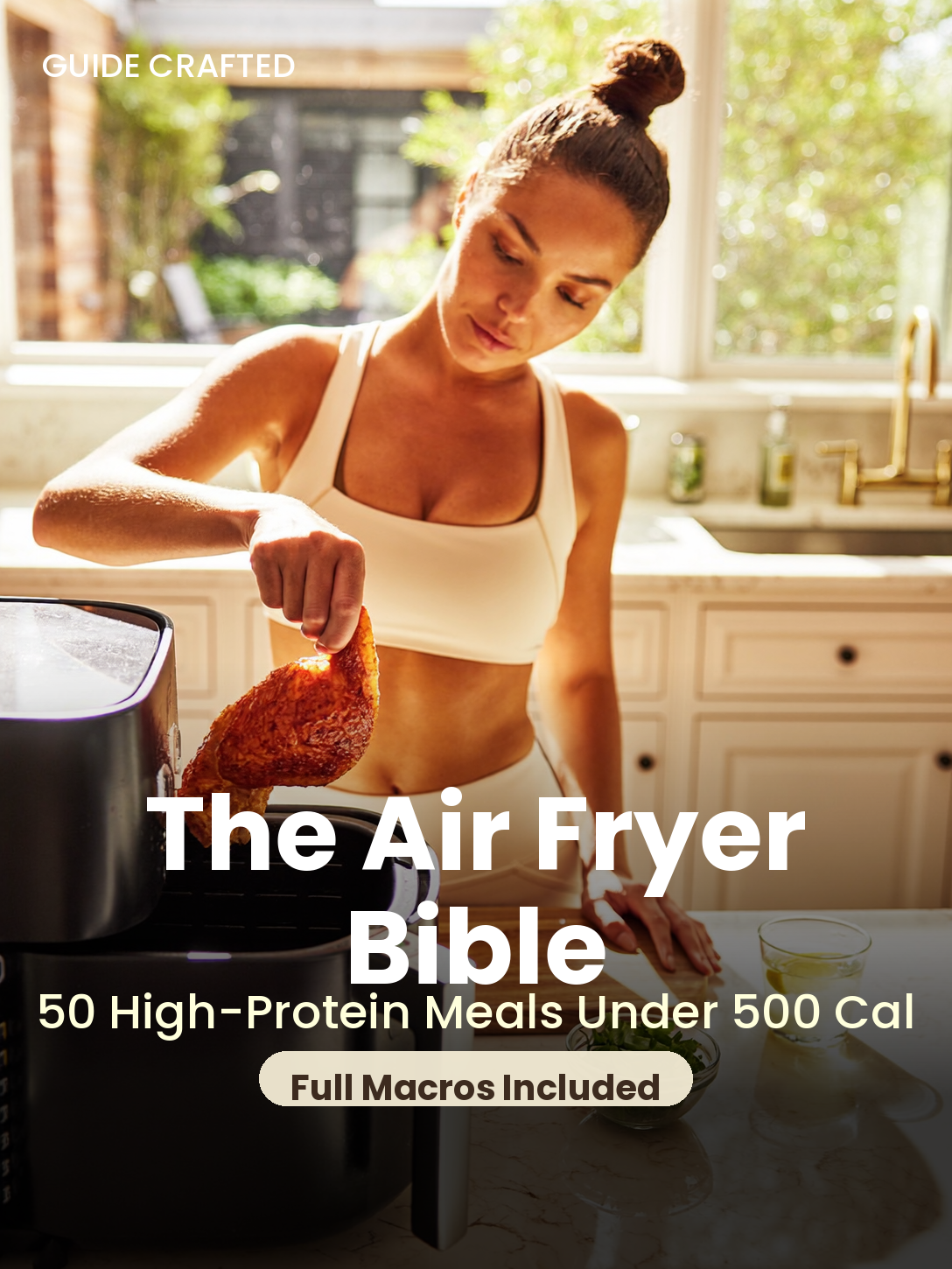 GuideCrafted Facebook ad: Real Food. Cheap Ingredients. High Protein.