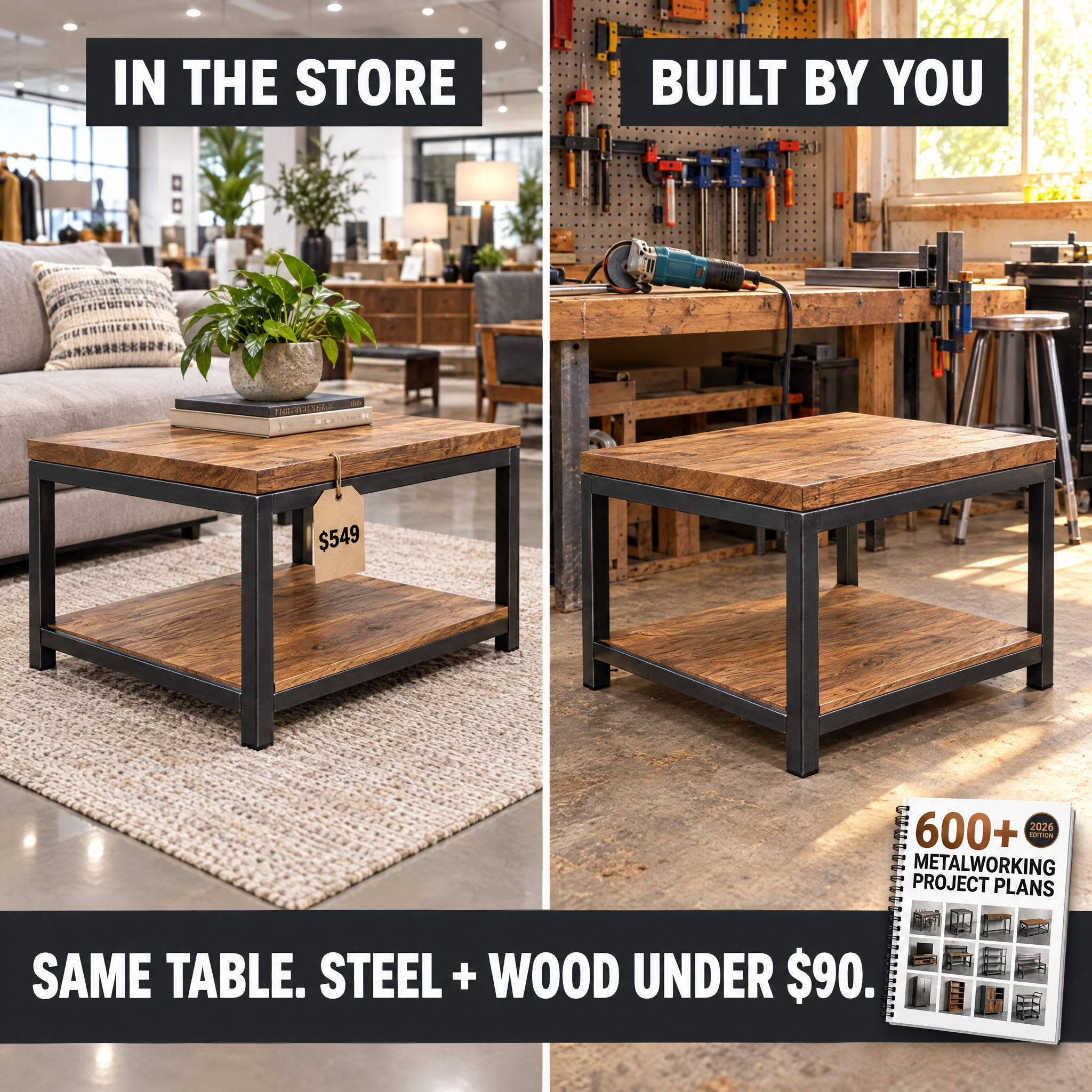 Master Crafts DIY Facebook ad: Stop Buying Furniture. Build It.