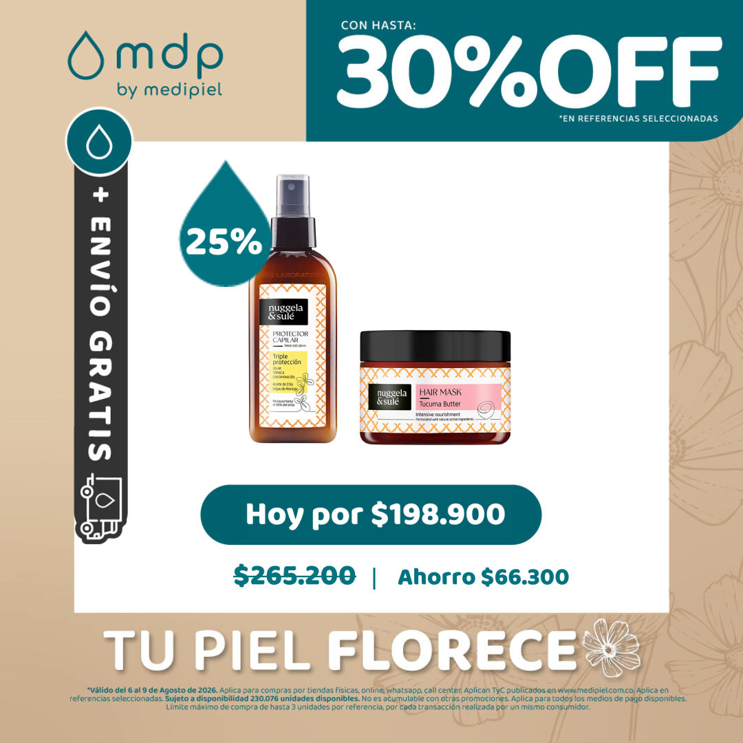 Medipiel Facebook ad: Encuentra lo mejor para el cabello con Nuggela…