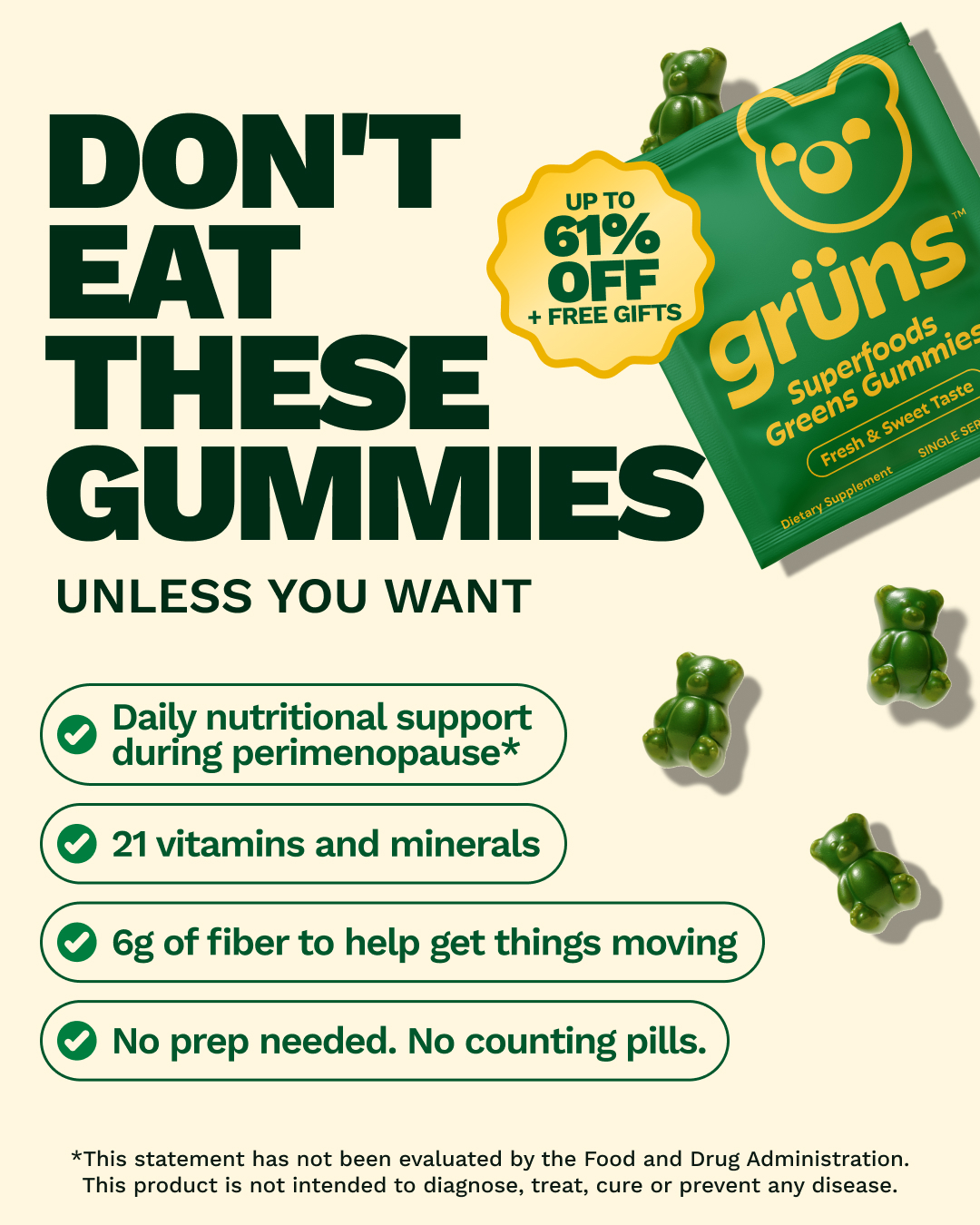 Grüns Facebook ad