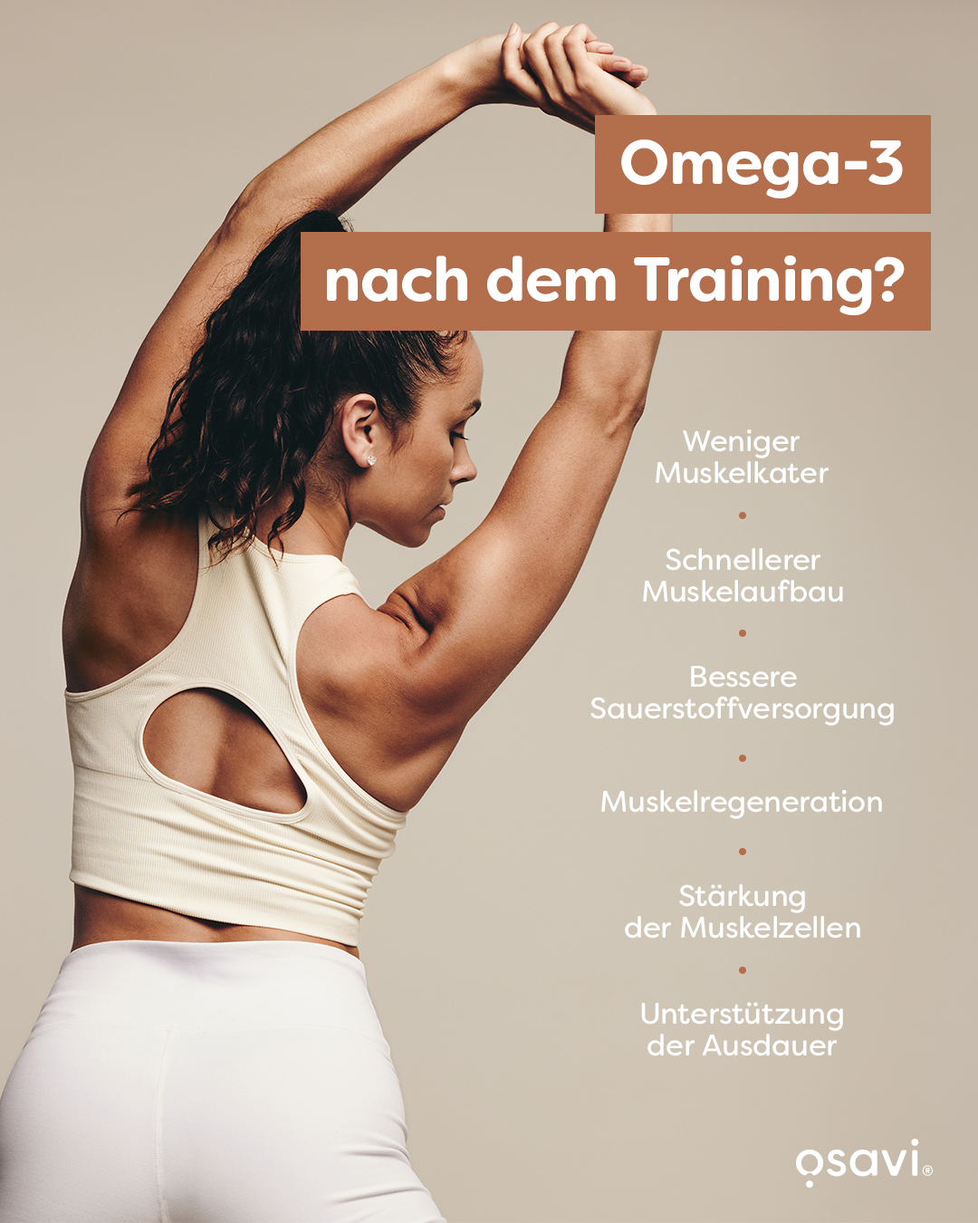 OSAVI Deutschland Facebook ad: Dein Körper verdient nach jeder Trainingseinheit eine kluge…